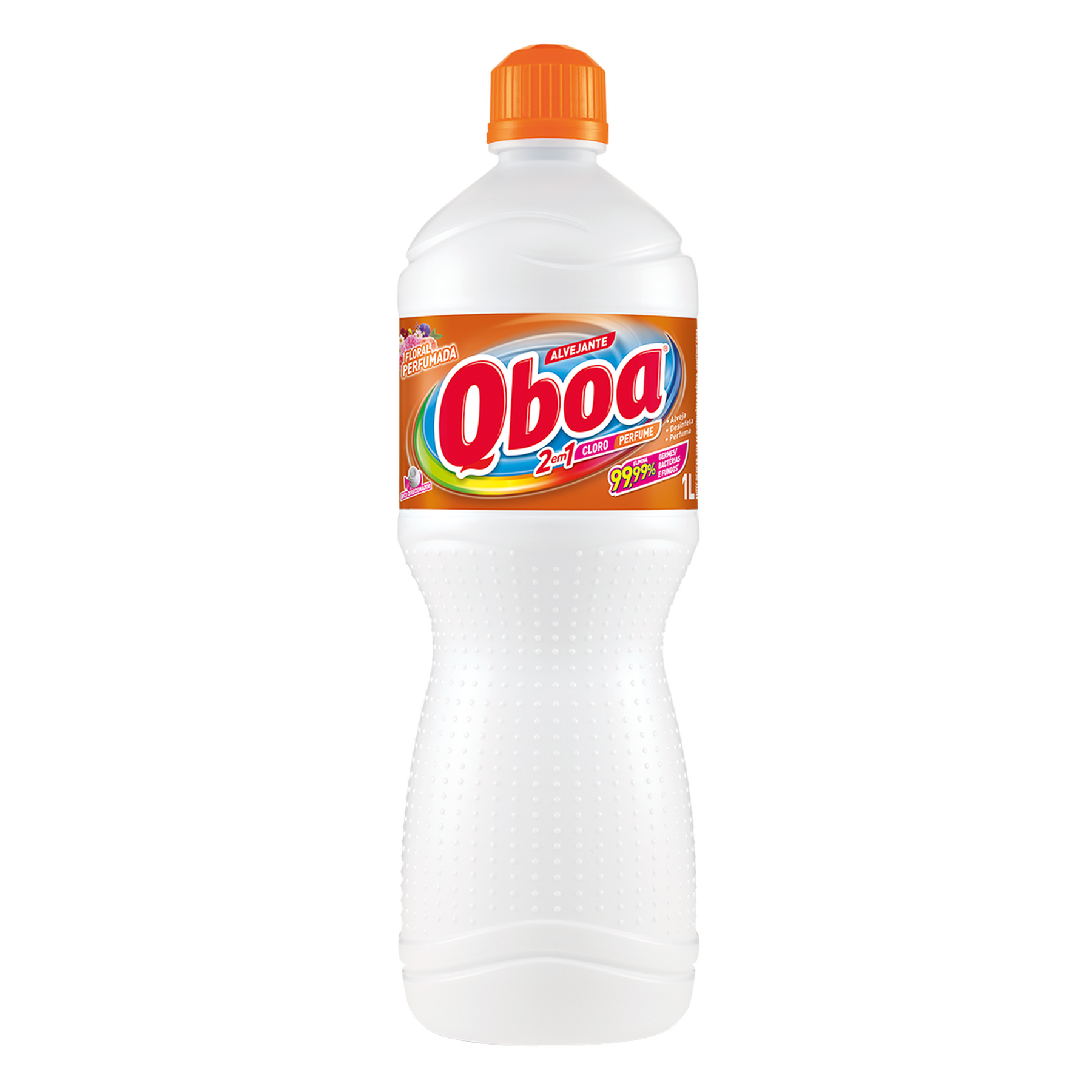 Alvejante Multiuso com Cloro Floral Qboa Frasco 1l