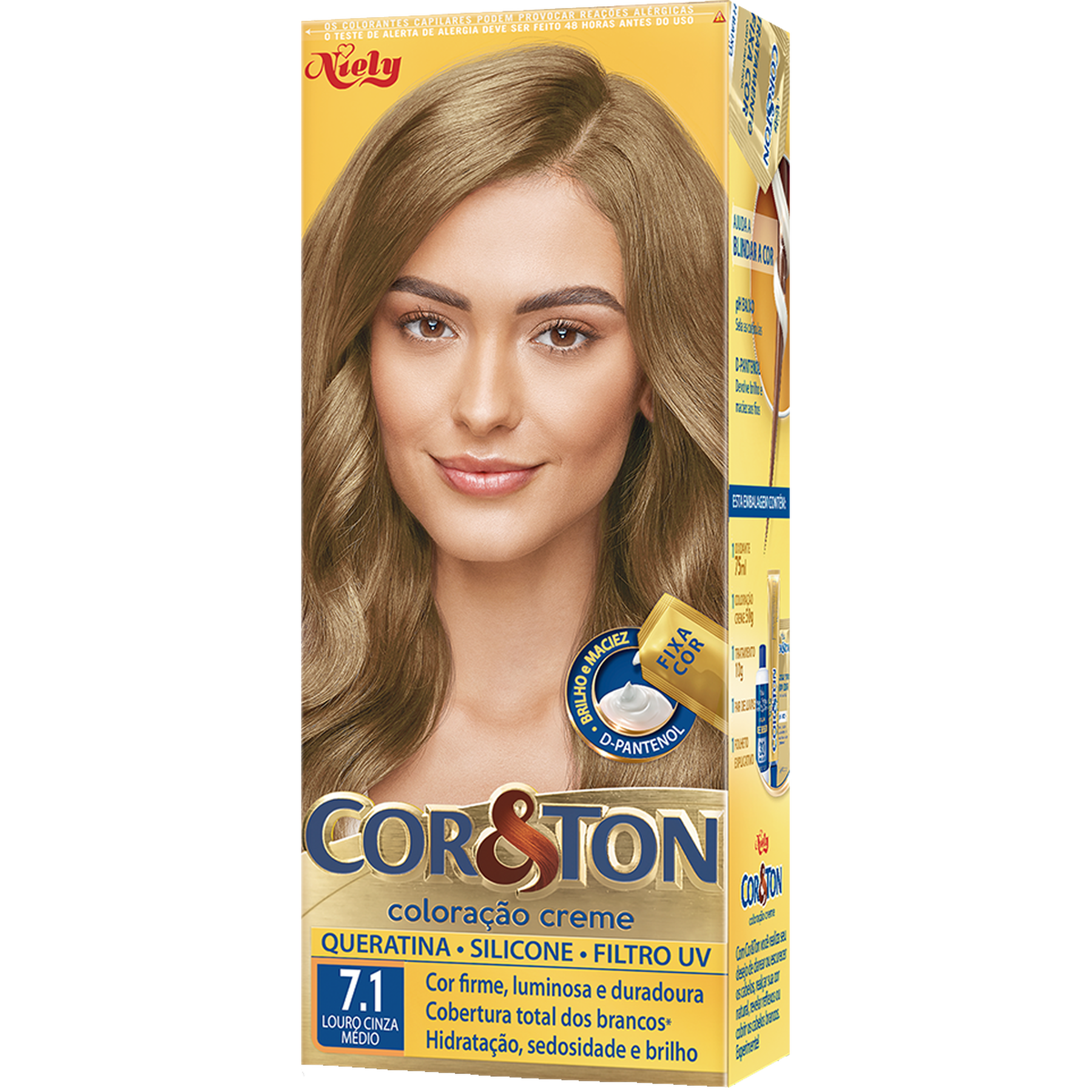 Tintura para Cabelo Louro Cinza Médio 7.1 CoreTon