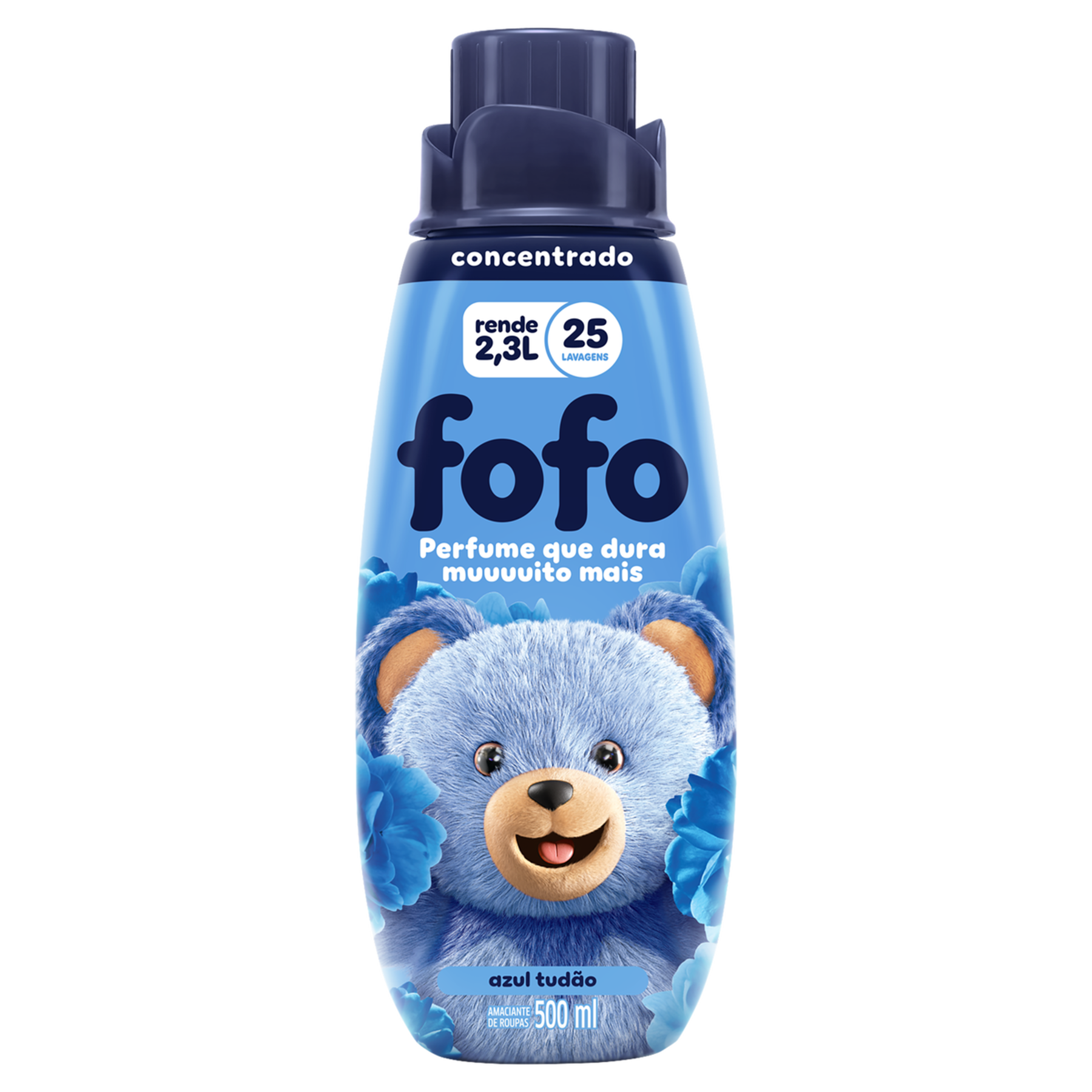 Amaciante de Roupa Concentrado Azul Tudão Fofo Frasco 500ml