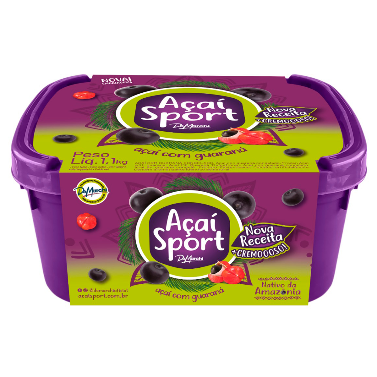 A&ccedil;a&iacute; com Guaran&aacute; A&ccedil;a&iacute; Sport De Marchi Pote 1,1kg