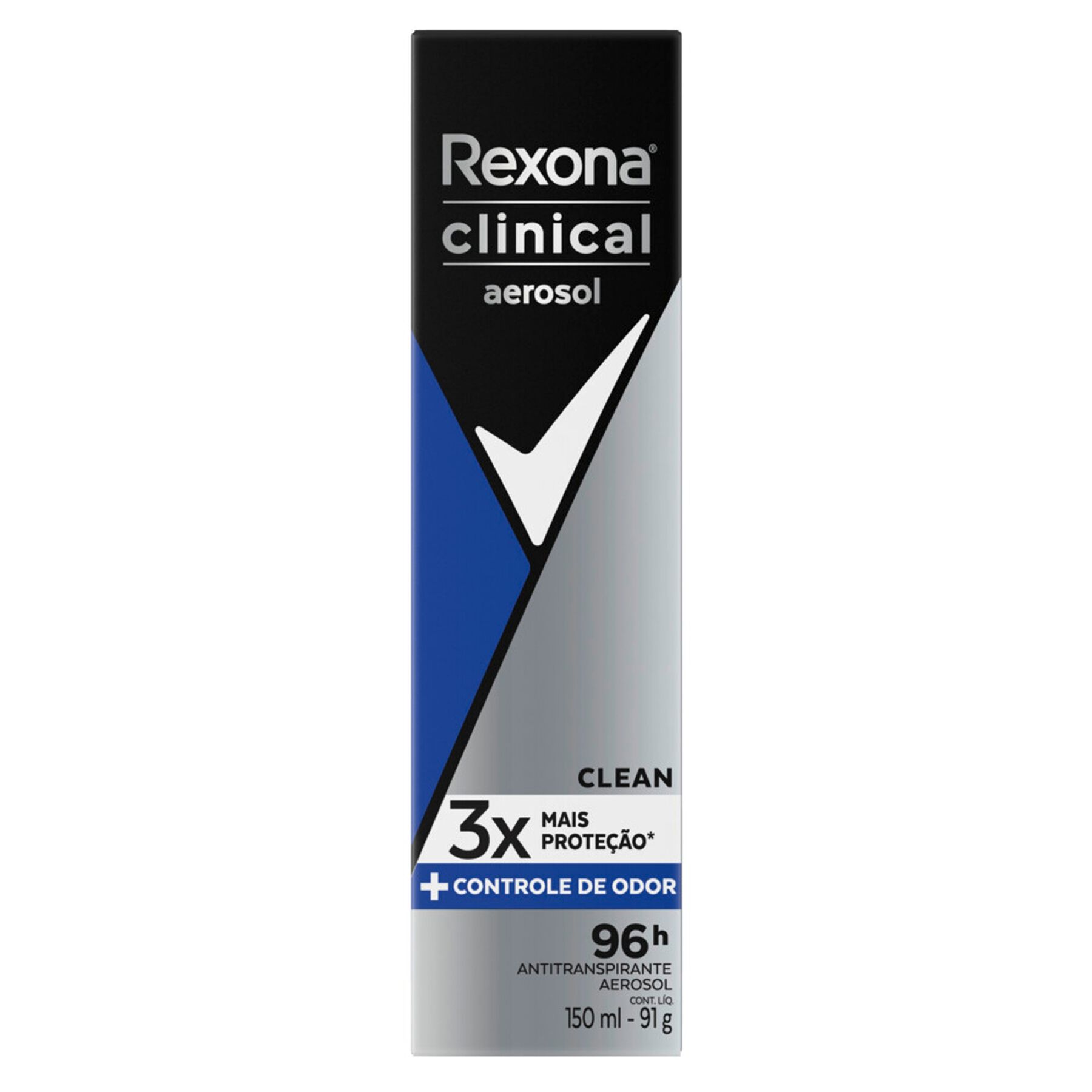Antitranspirante Aerossol Clean Rexona Clinical Men 150ml