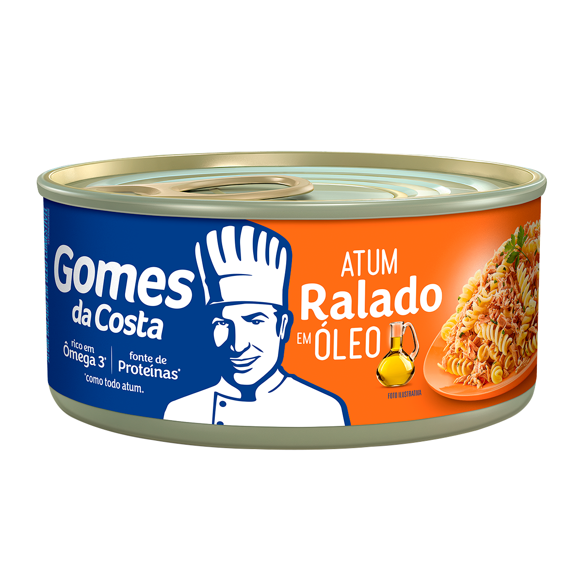 Atum Ralado em &Oacute;leo Gomes da Costa Lata 170g