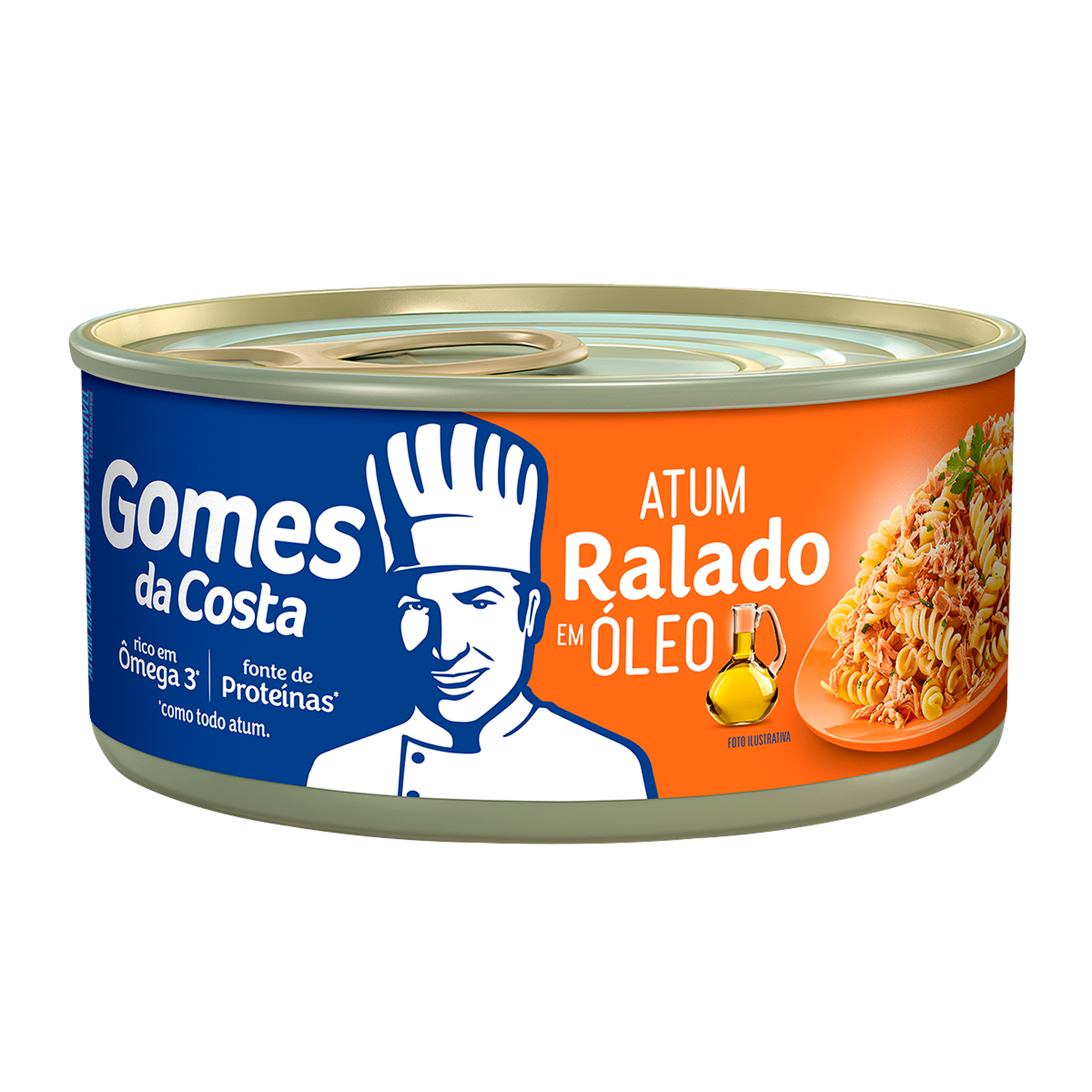 Atum Ralado em &Oacute;leo Gomes da Costa Lata 170g