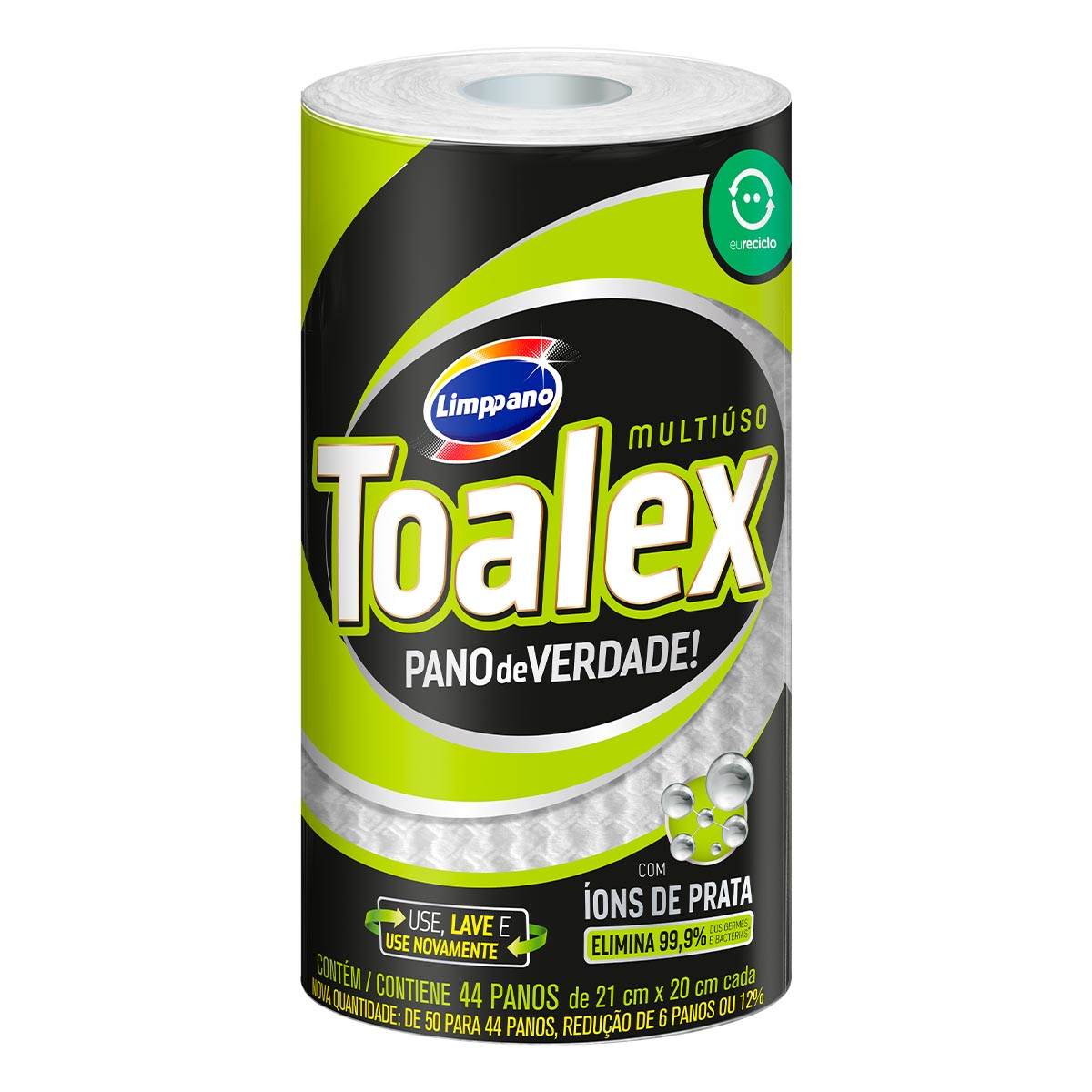 Pano Multiuso Reutiliz&aacute;vel Branco Limppano Toalex C/44 Unidades