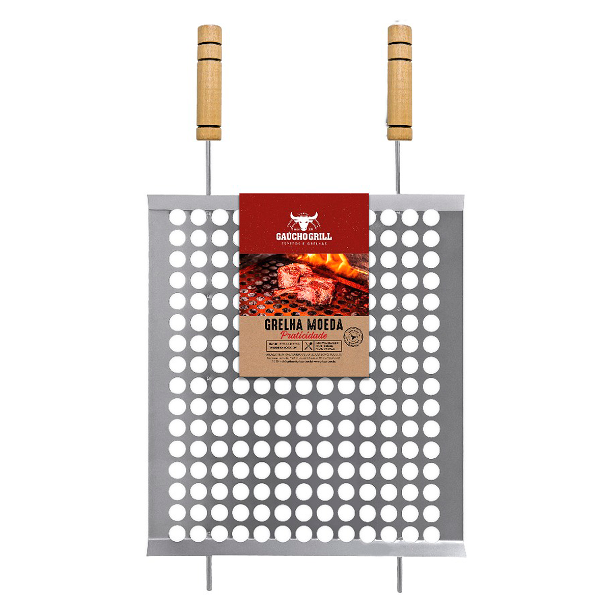 Grelha Moeda Ga&uacute;cho Grill Grilazer 40x50cm