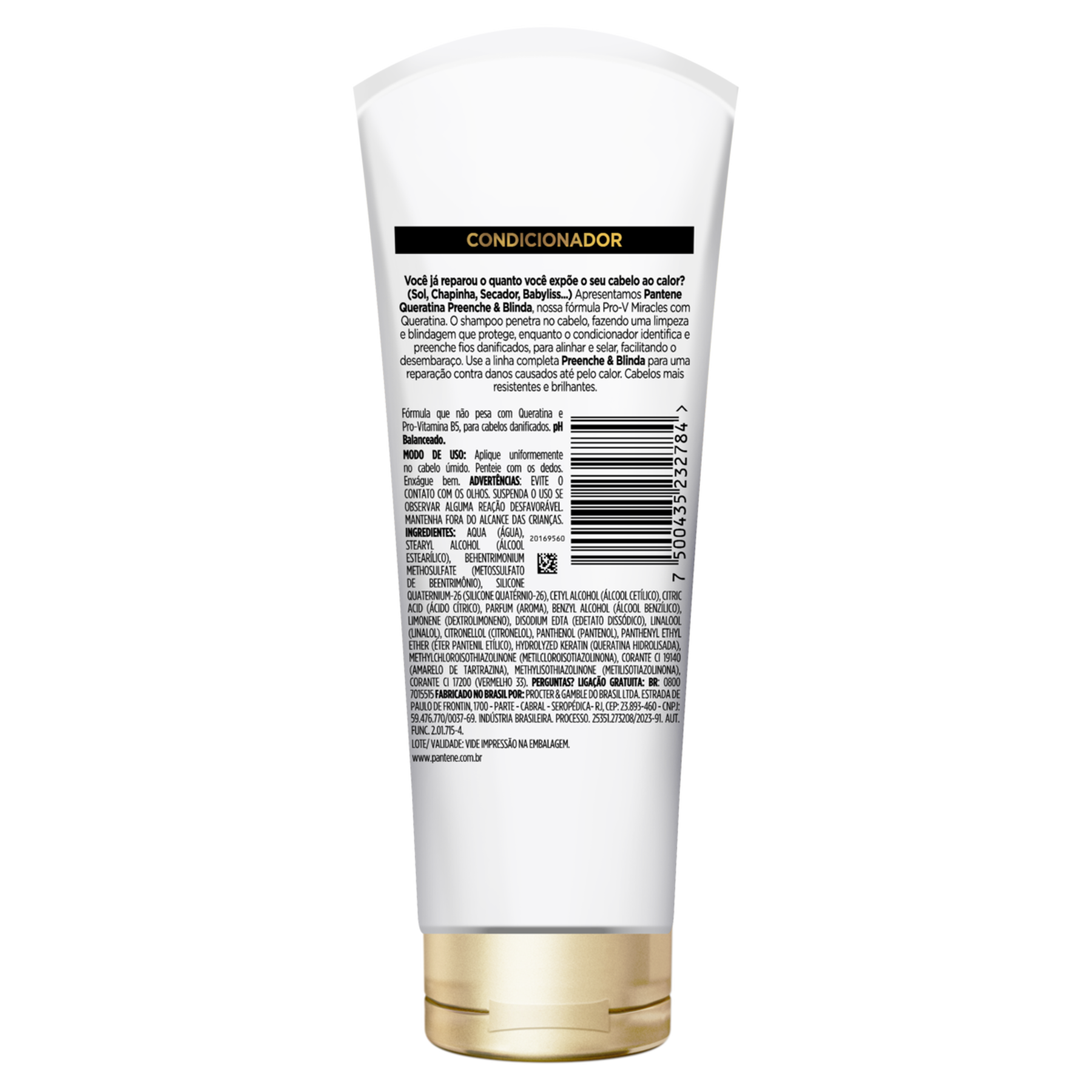 Condicionador Queratina Preenche e Blinda Pantene Bisnaga 150ml