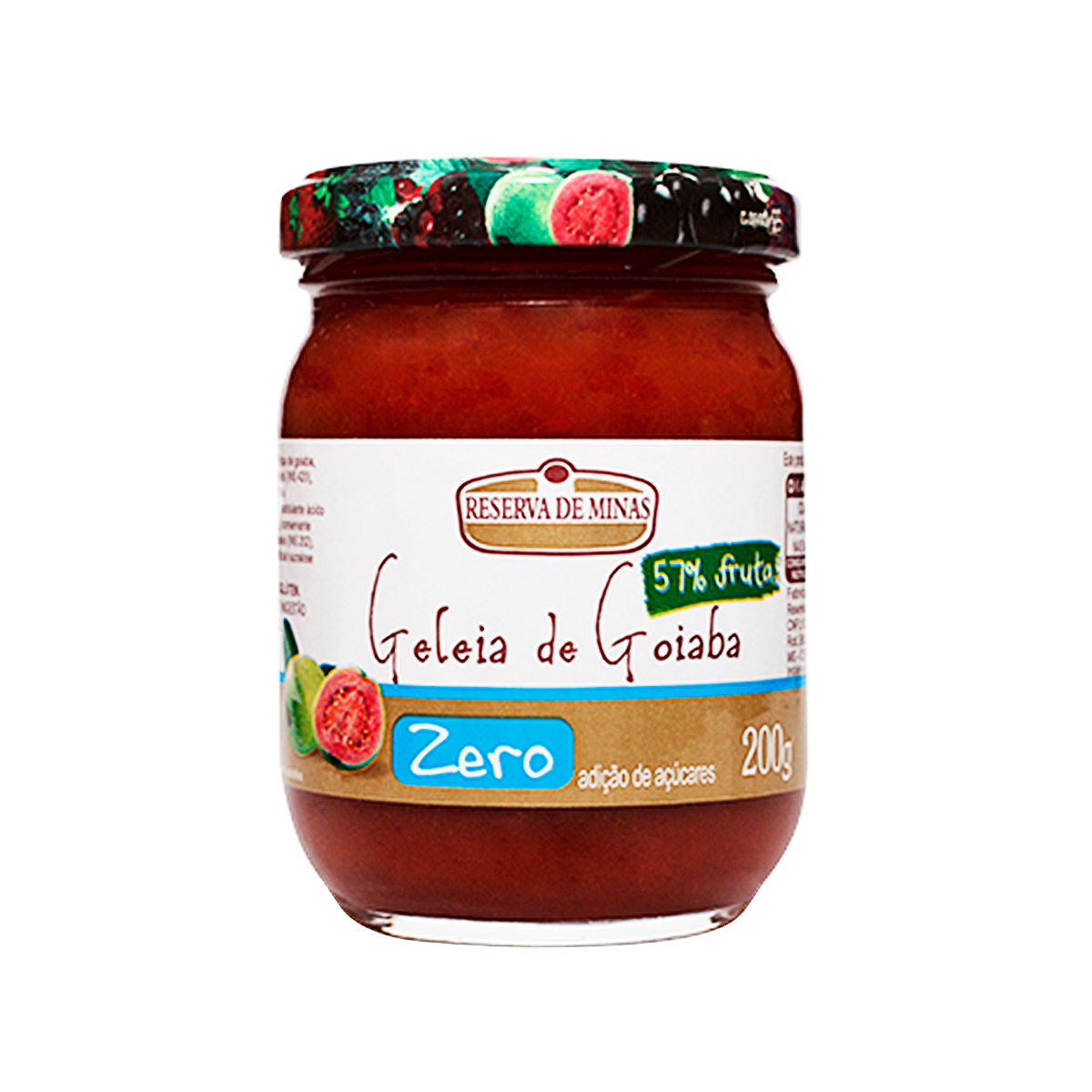 Gel&eacute;ia Goiaba Zero Adi&ccedil;&atilde;o de A&ccedil;&uacute;car Reserva de Minas 200g