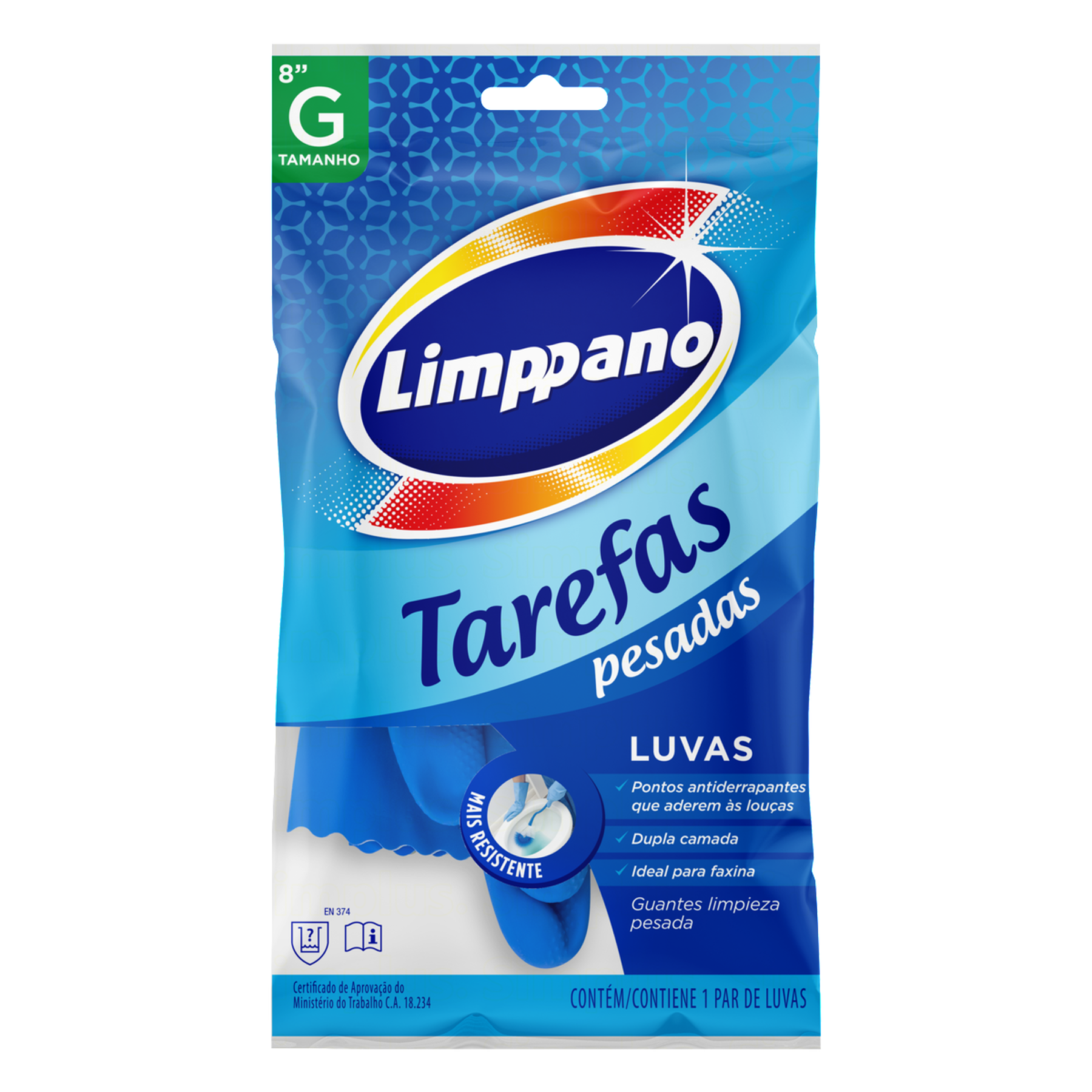 Luva Tarefas Pesadas Limppano Tam. G