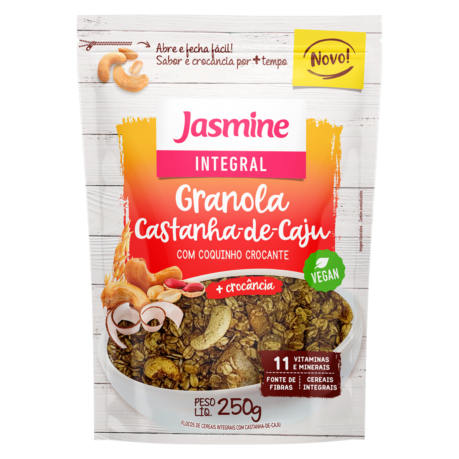Granola Castanha-de-Caju Integral Jasmine Pouch 250g