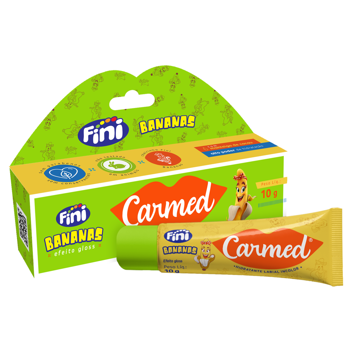 Hidratante Labial Fini Bananas Carmed Caixa 10g