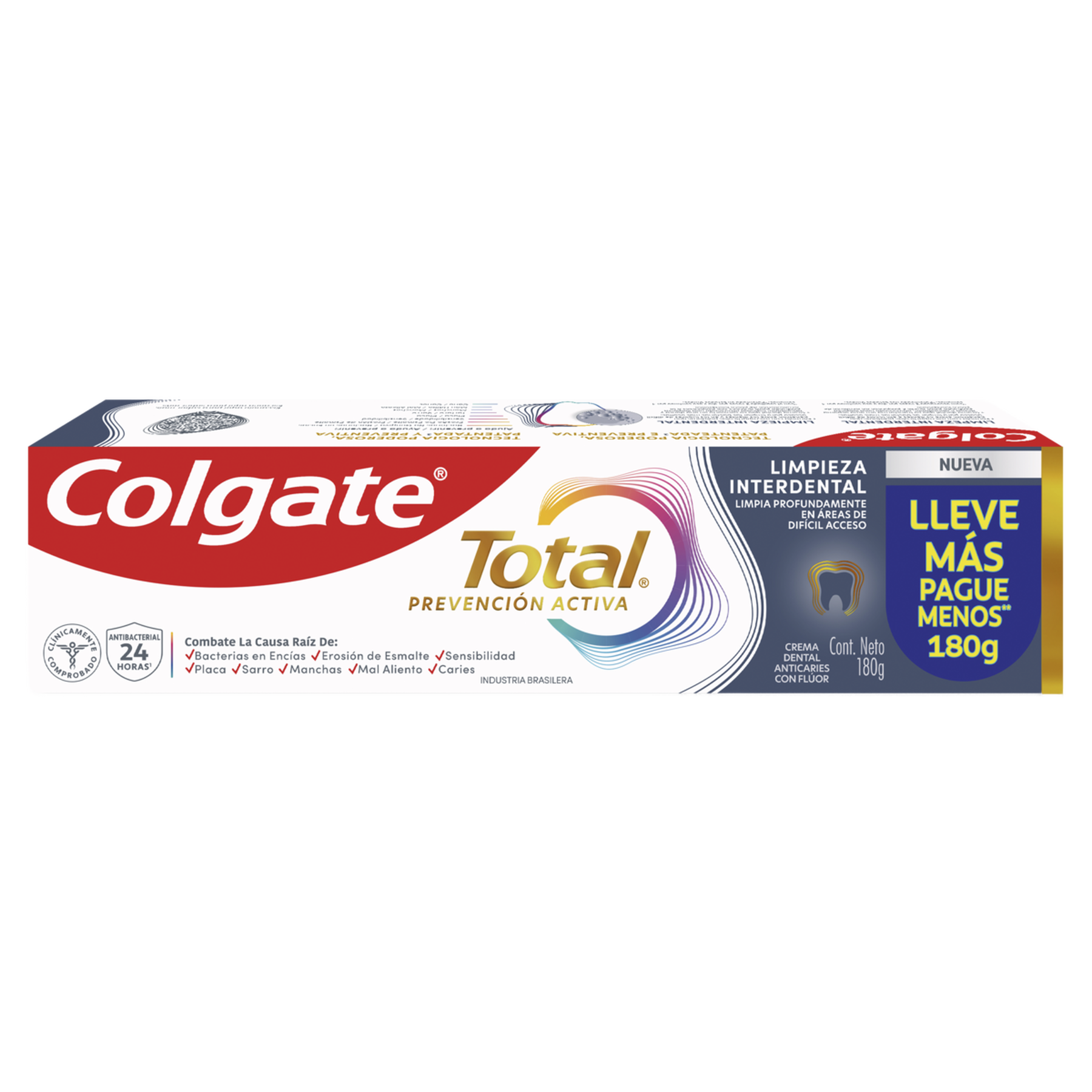 Creme Dental Limpeza Interdental Total Preven&ccedil;&atilde;o Ativa Colgate Caixa 180g - Embalagem Leve Mais Pague Menos
