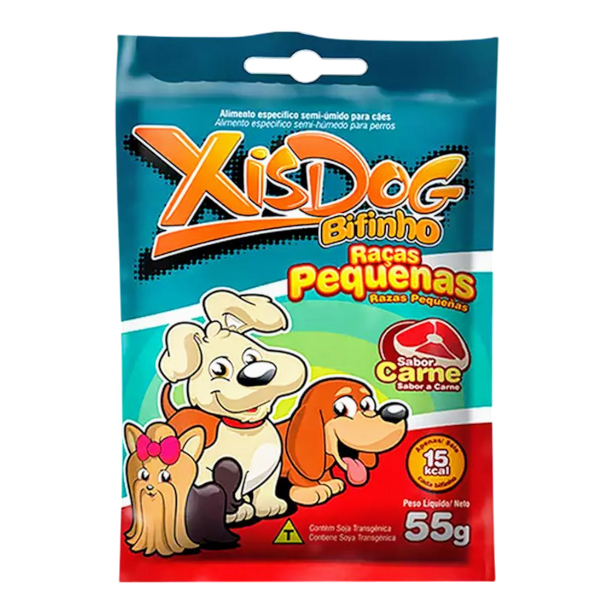 Alimento para C&atilde;es Bifinho Carne Ra&ccedil;as Pequenas Xisdog 55g