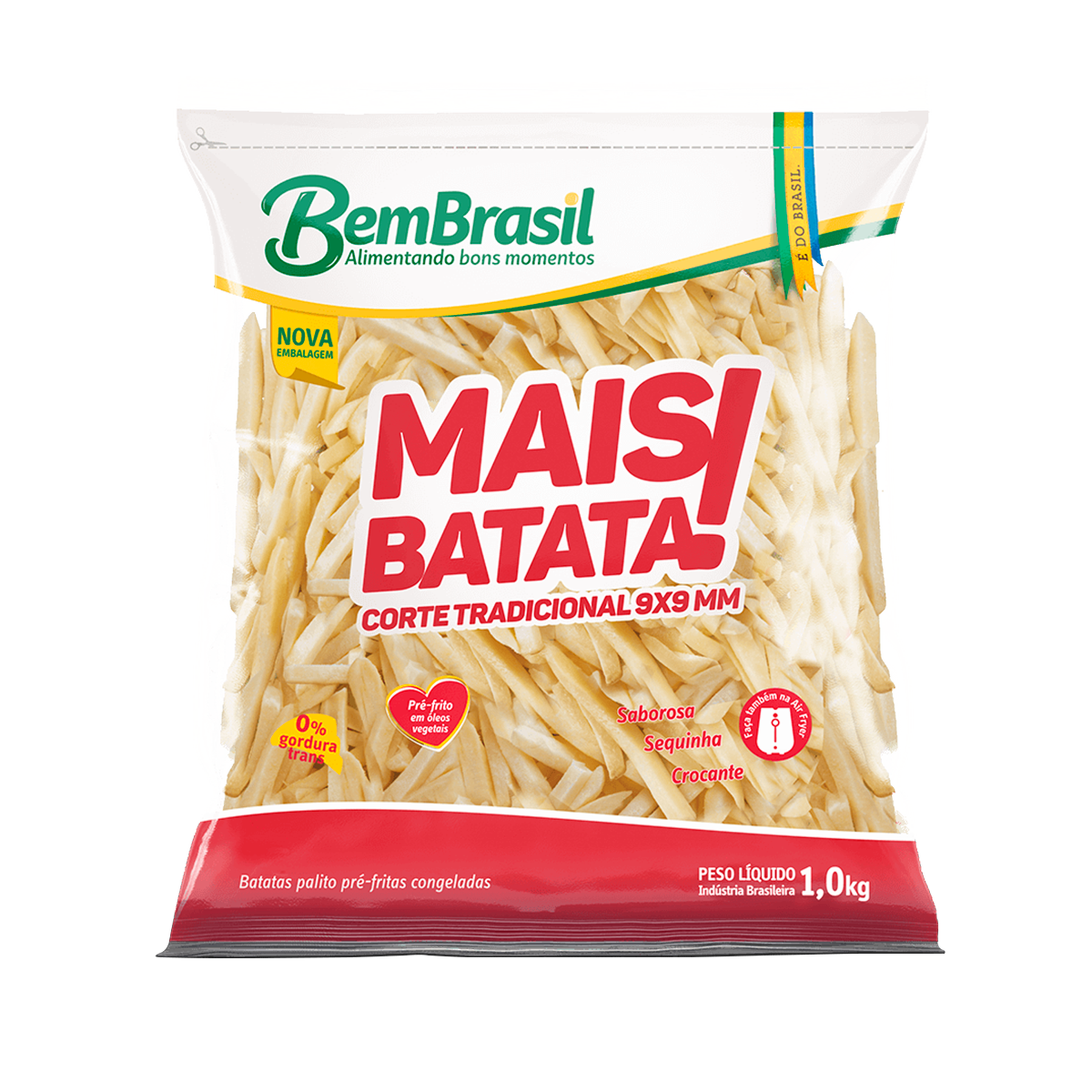 Batata Pré-Frita Palito Congelada Bem Brasil Mais Batata! Pacote 1kg