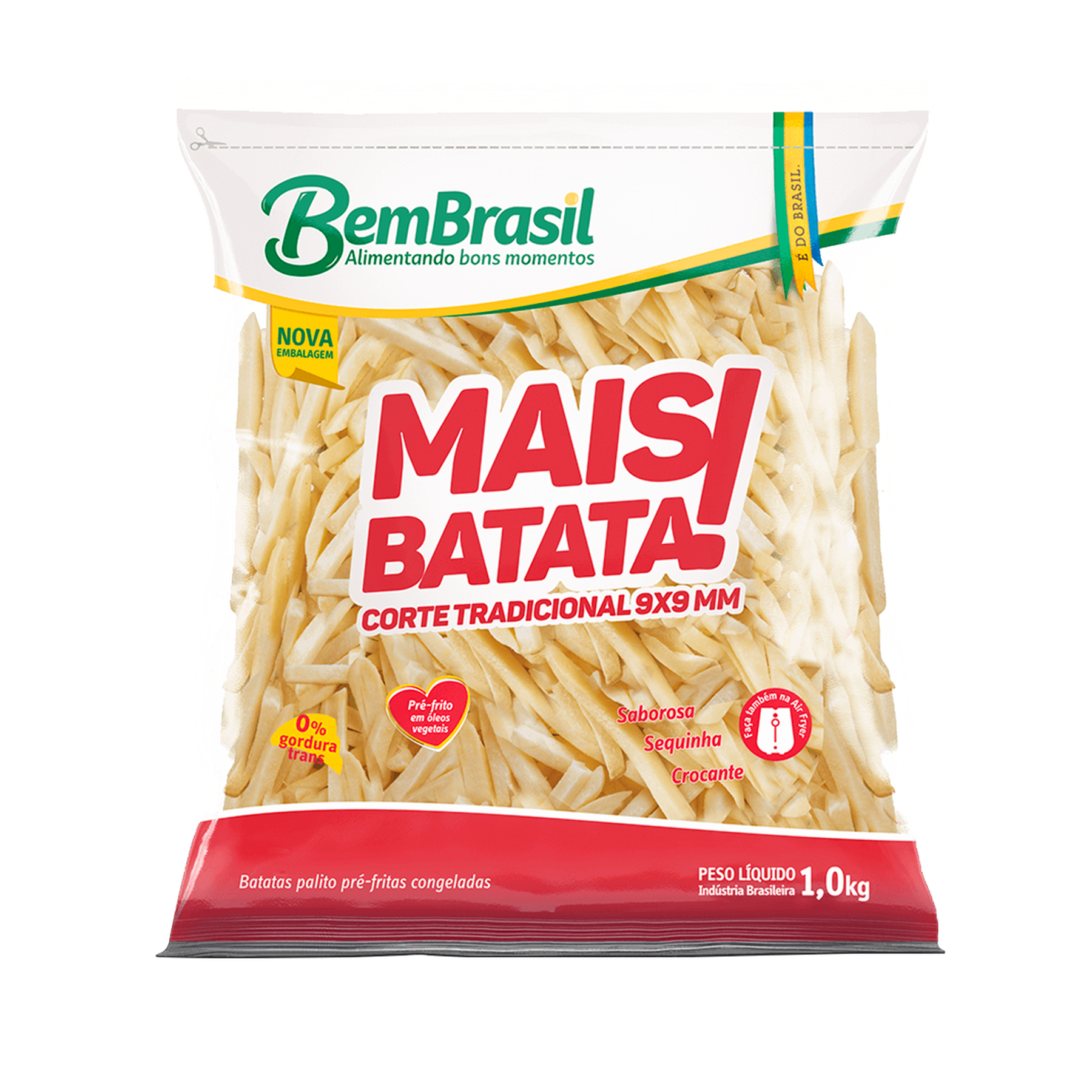 Batata Pré-Frita Palito Congelada Bem Brasil Mais Batata! Pacote 1kg