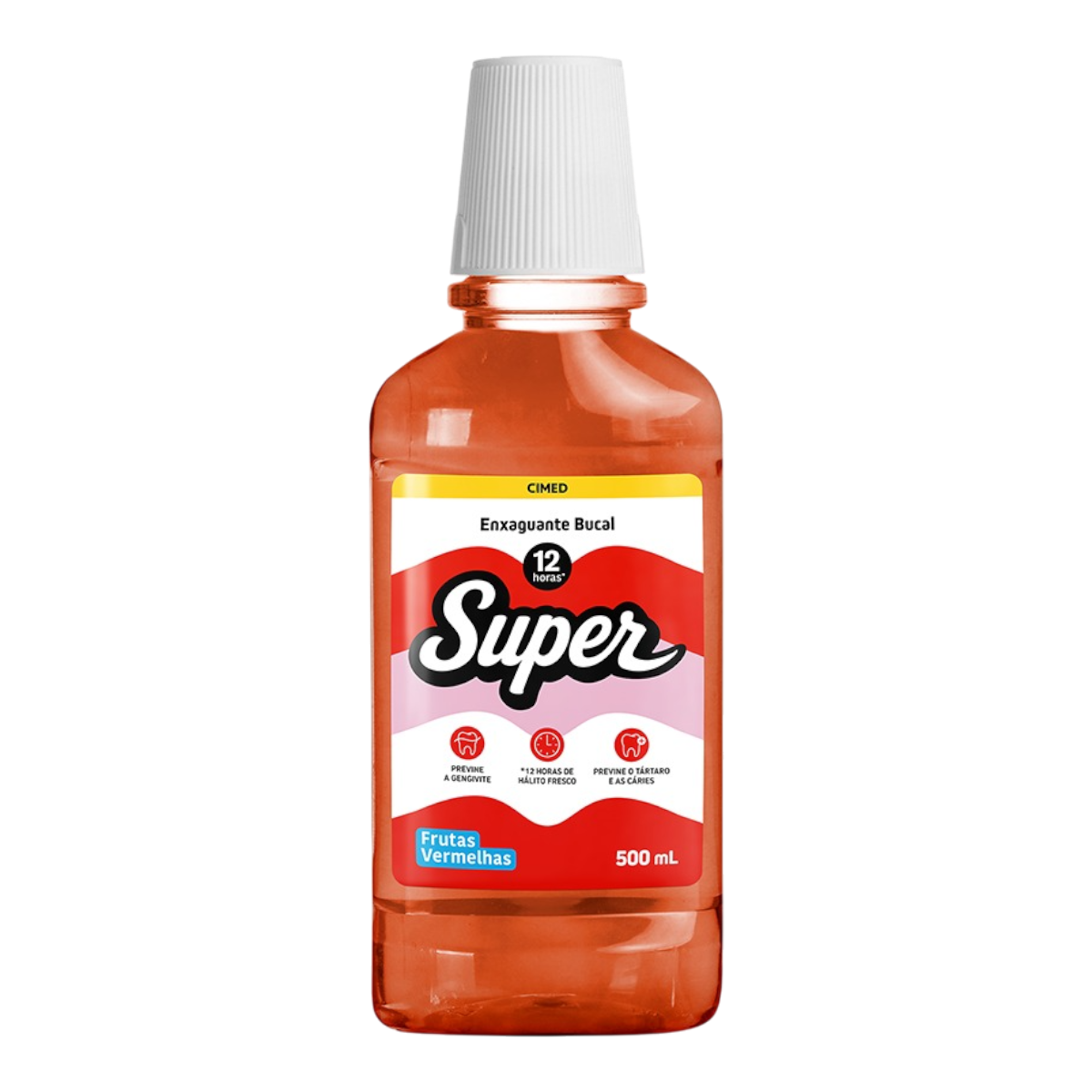 Enxaguante Bucal Frutas Vermelhas Super Frasco 500ml