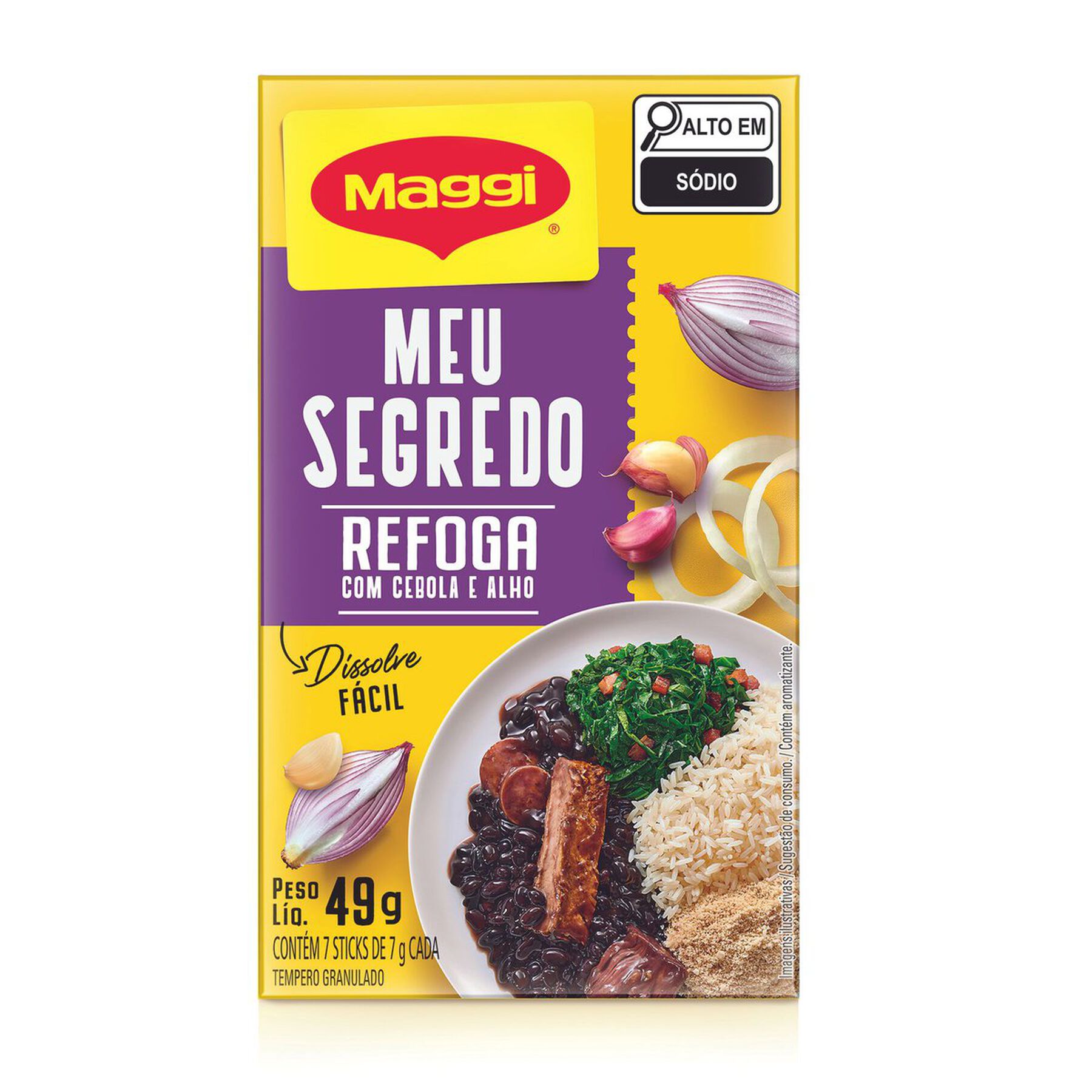 Tempero Granulado Refoga com Cebola e Alho Maggi Meu Segredo 49g