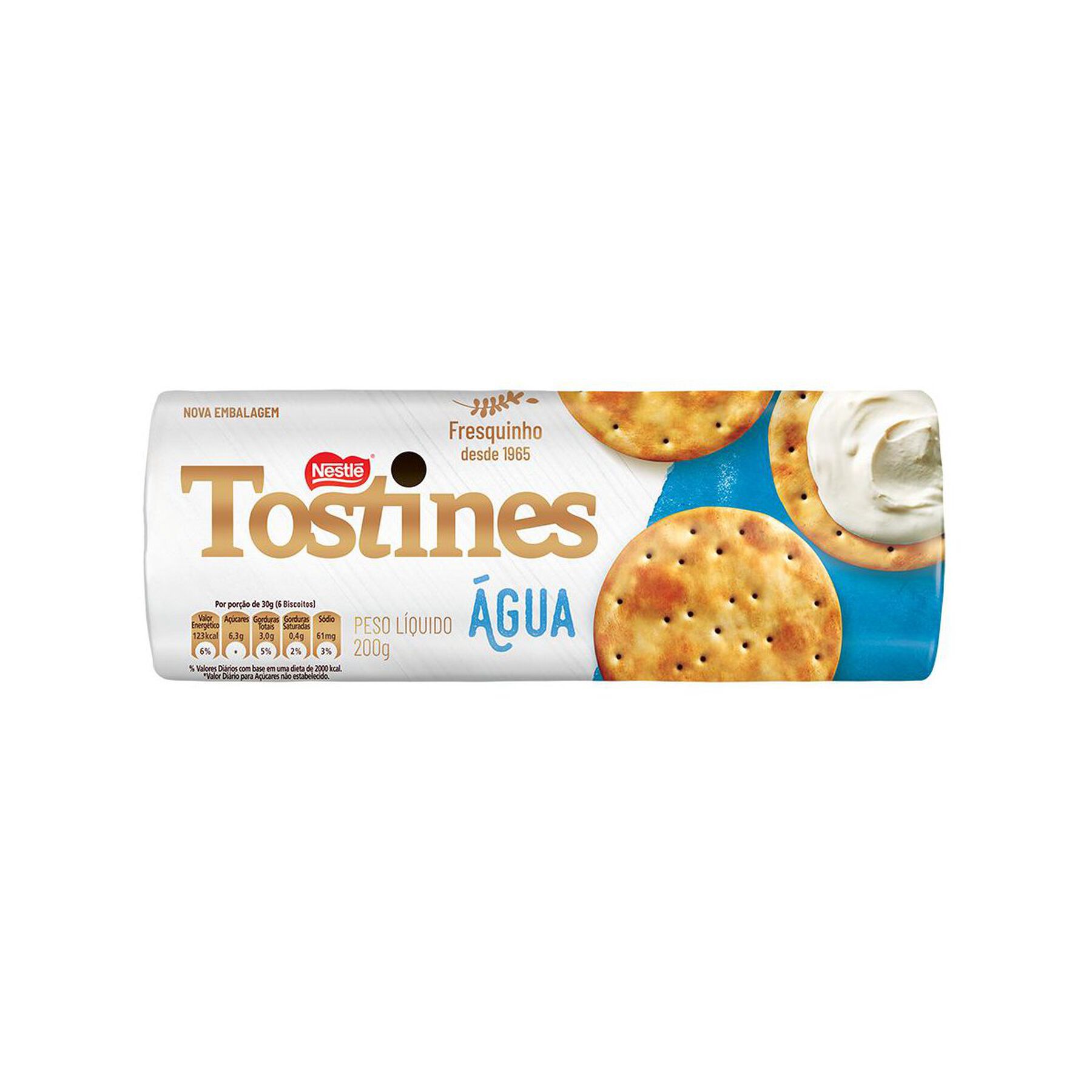 Biscoito Água Nestlé Tostines Pacote 200g