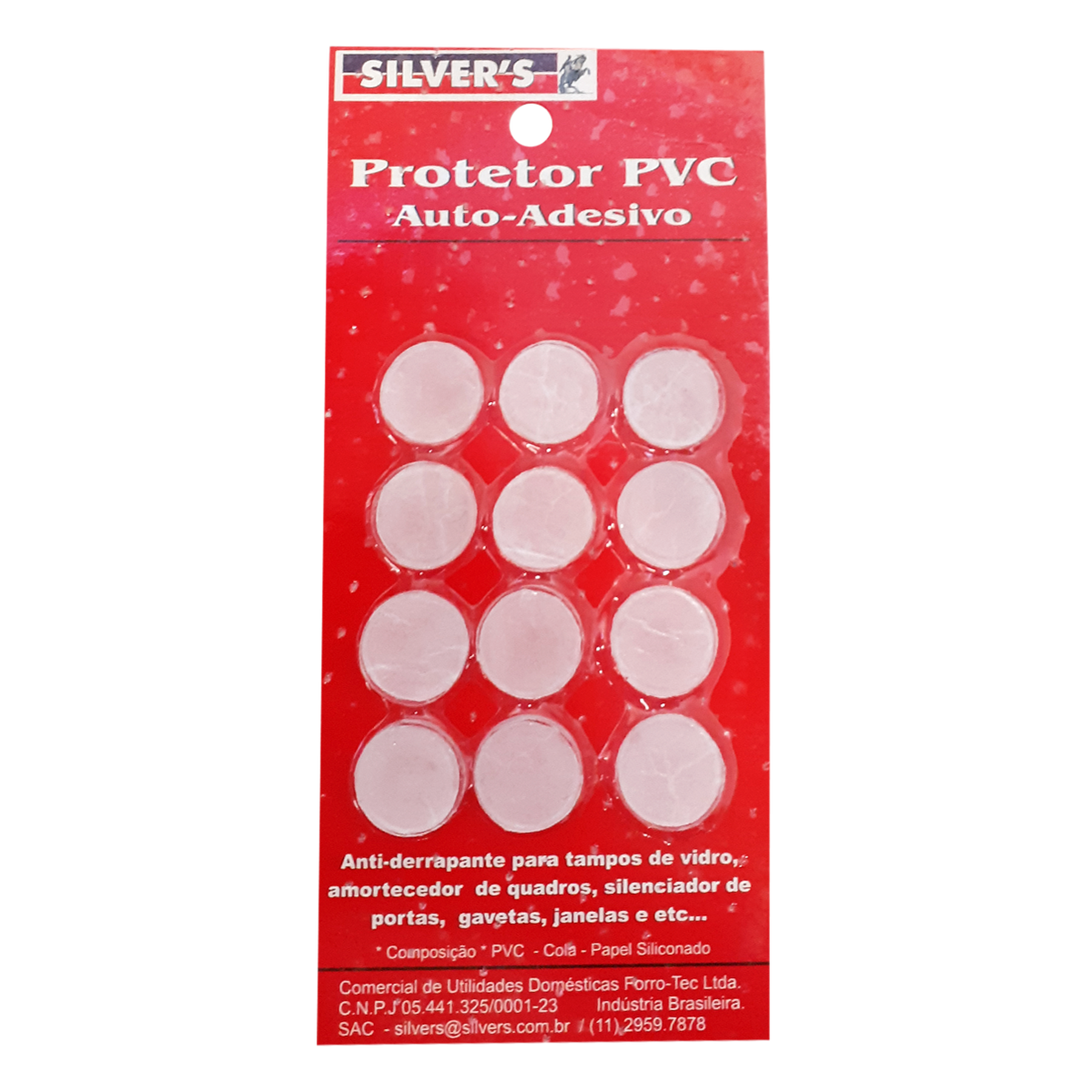 Protetor PVC Redondo M 17mm Silvers Ref. 602 C/12 Unidades