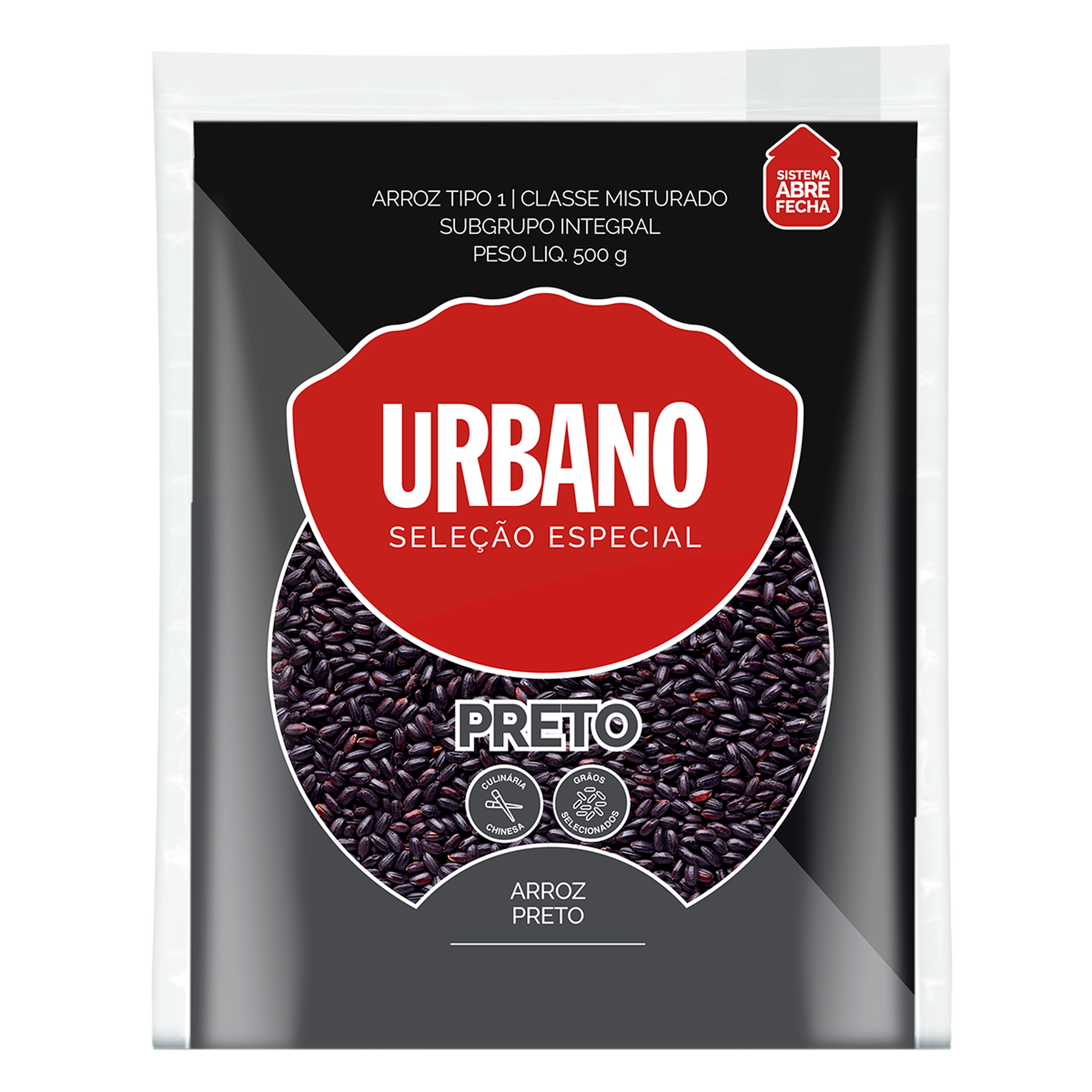 Arroz Preto Urbano Pacote 500g