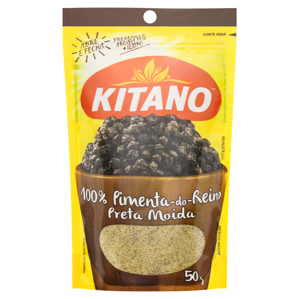 Pimenta-do-Reino Preta Mo&iacute;da Kitano Pacote 50g