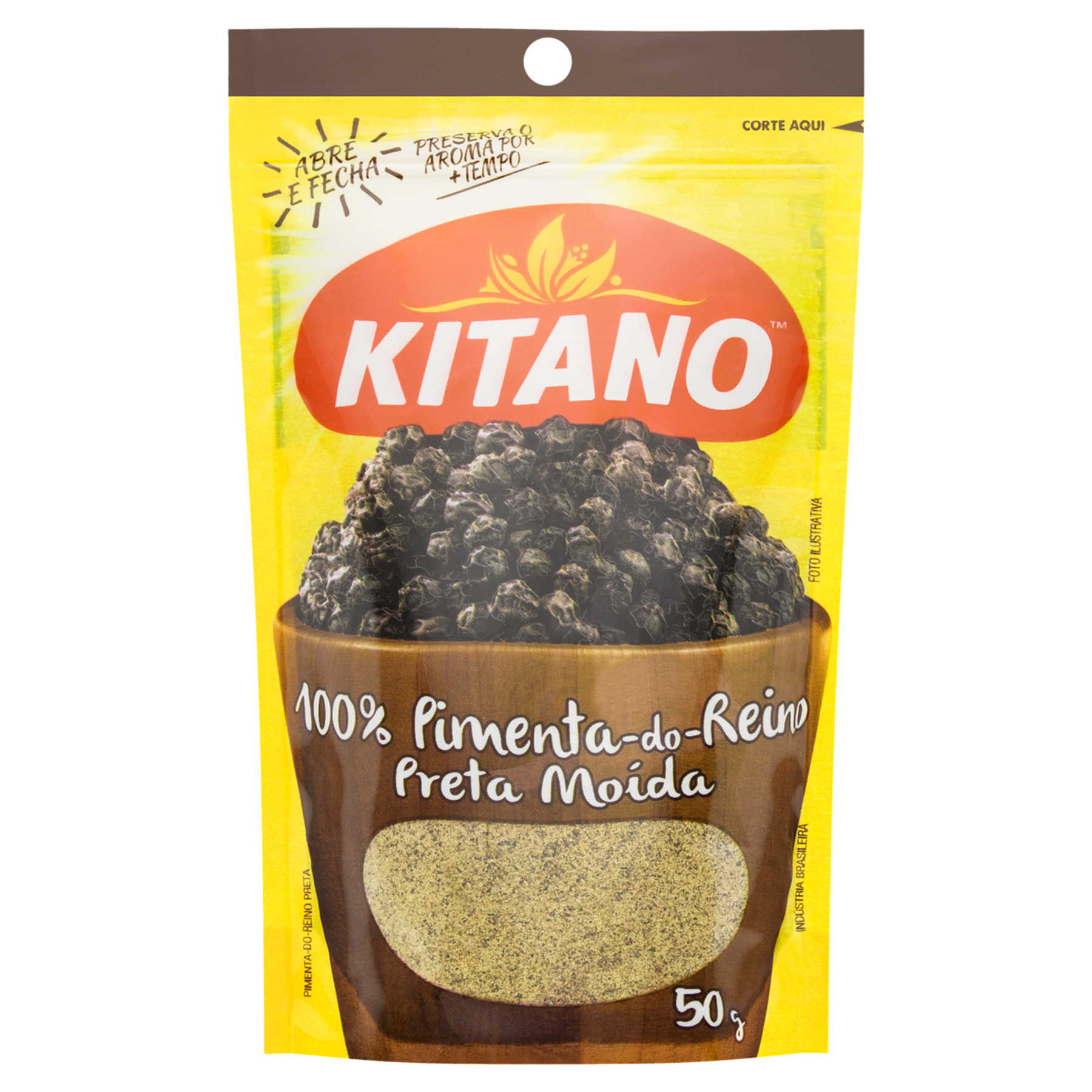 Pimenta-do-Reino Preta Moída Kitano Pacote 50g