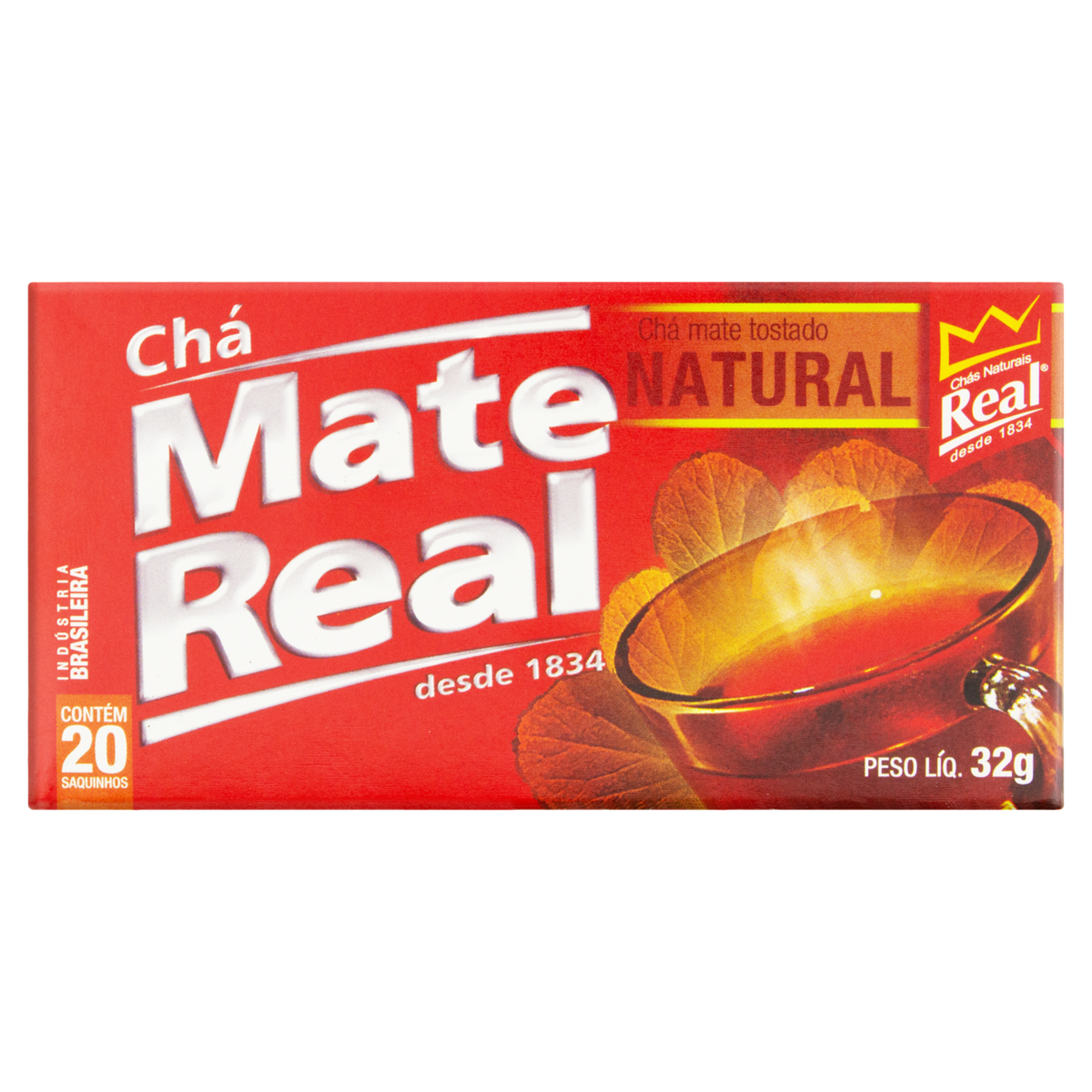 Ch&aacute; Mate Tostado Natural Real Caixa 32g 20 Unidades&nbsp;