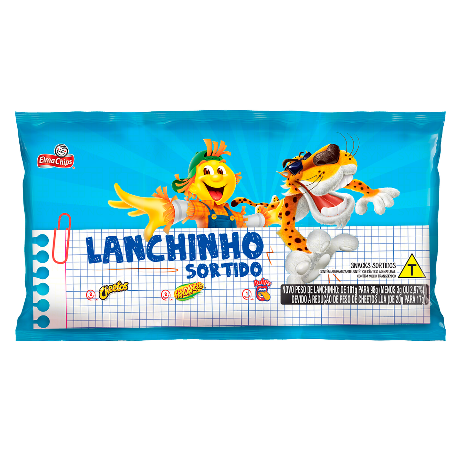 Salgadinho Lanchinho Sortido Elma Chips Pacote 98g C/5 Unidades