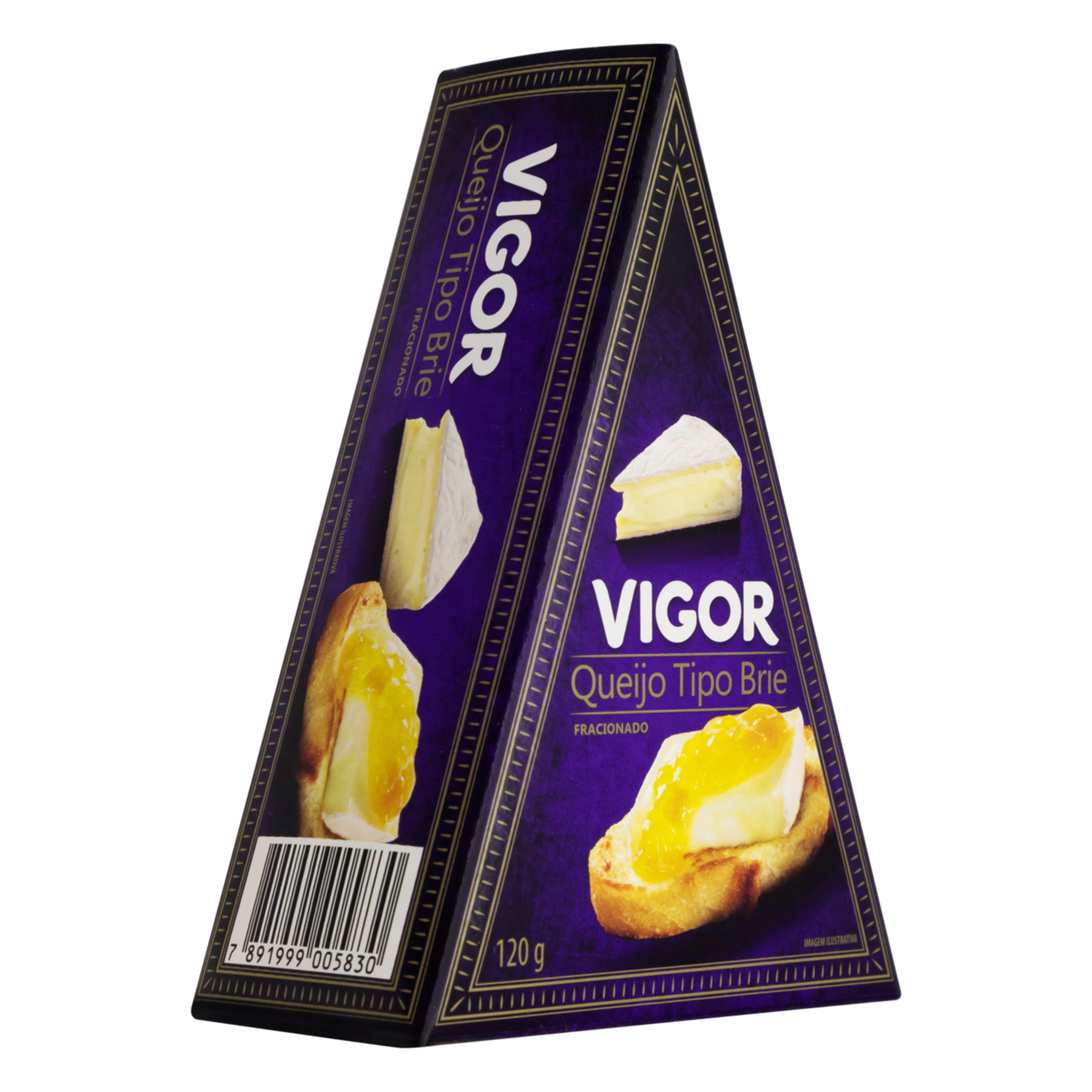 Queijo Brie Fracionado Vigor Pe&ccedil;a 120g