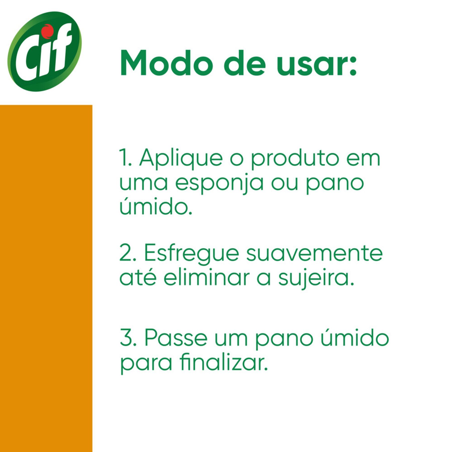 CIF Cremoso Limpeza Milagrosa Laranja para casa 250 ml