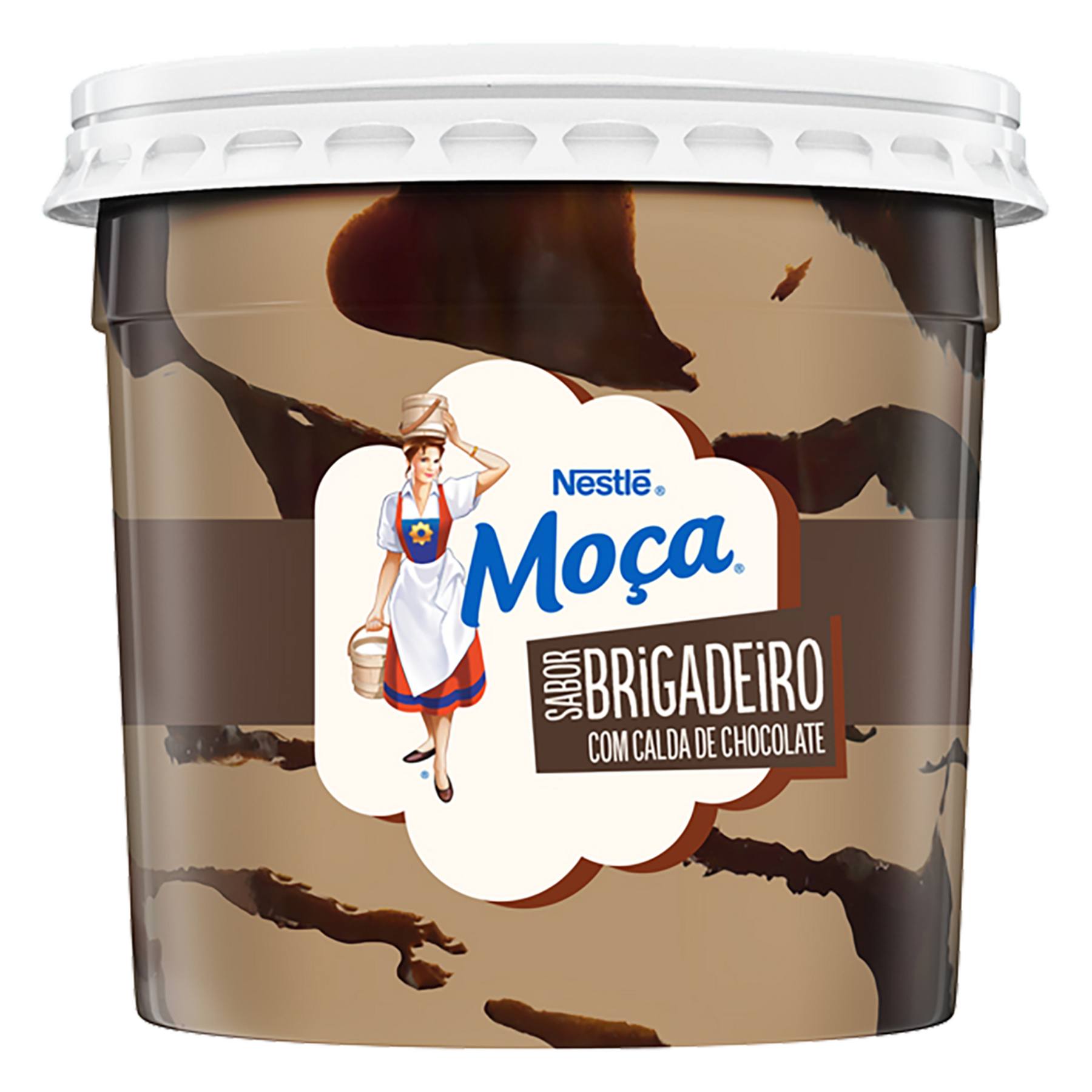 Sorvete Brigadeiro Calda Chocolate Mo&ccedil;a Nestl&eacute; Pote 1,5l