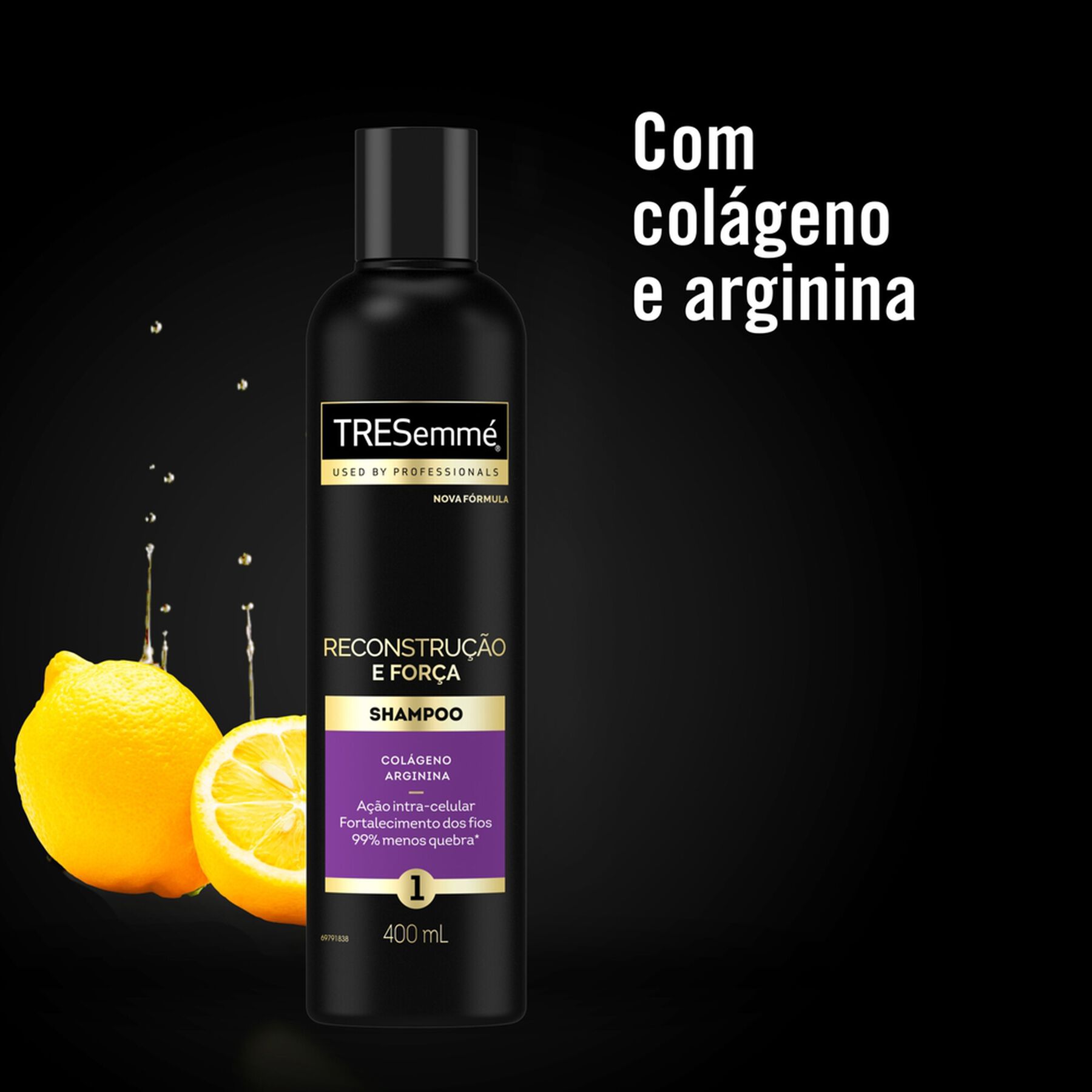 Shampoo Reconstru&ccedil;&atilde;o e For&ccedil;a Frasco Tresemm&eacute; 400ml