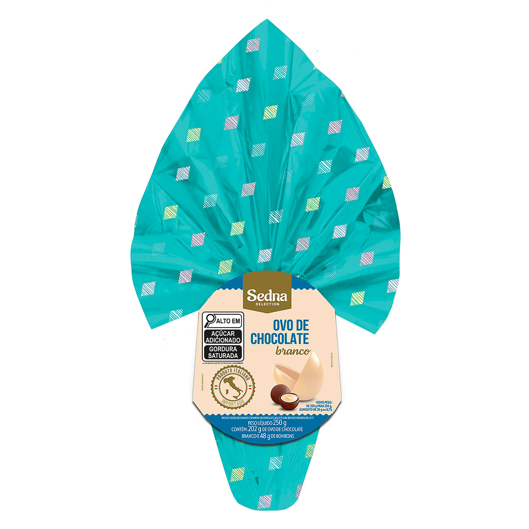 Ovo de P&aacute;scoa Branco Sedna 250g