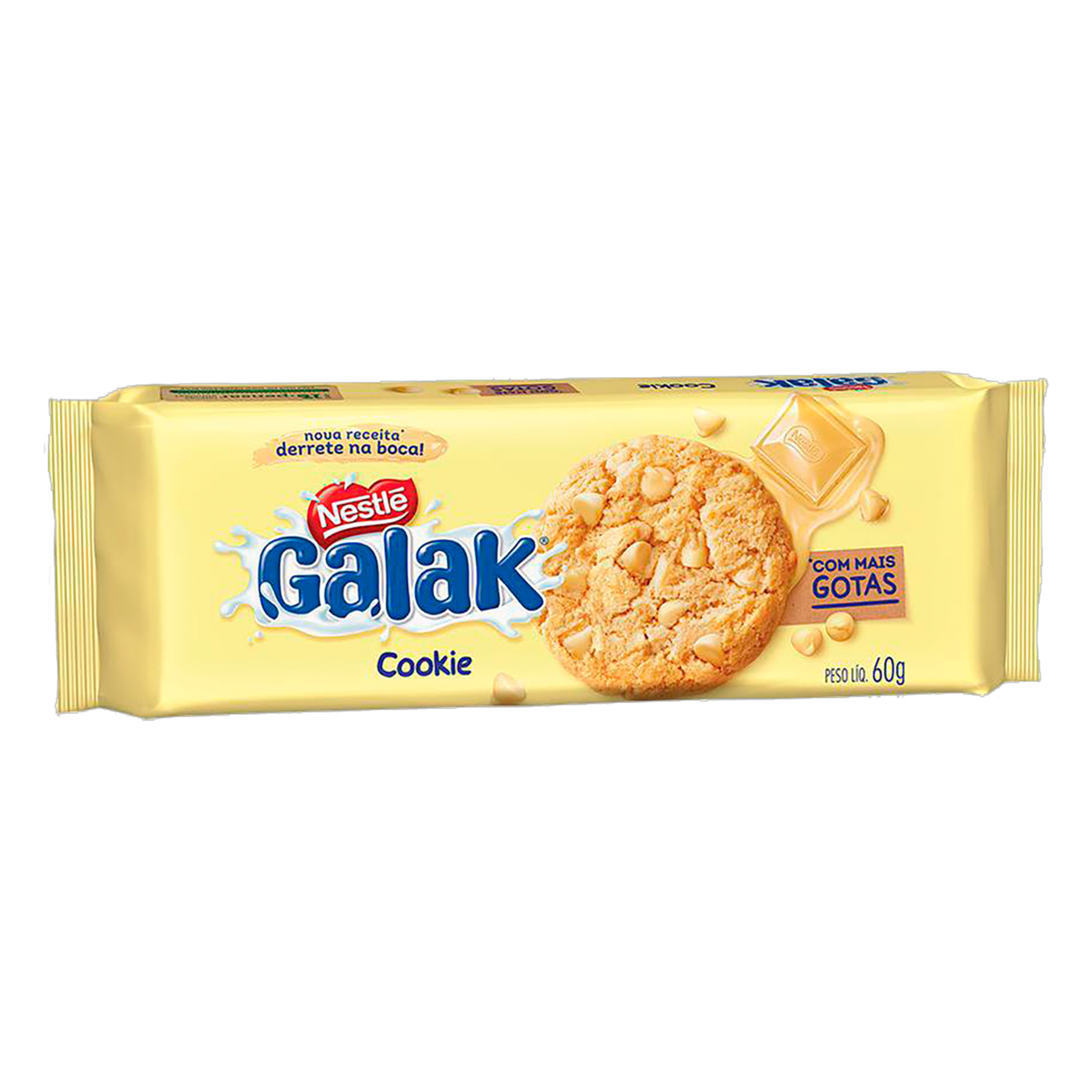 Biscoito Cookie Gotas de Chocolate Galak Nestlé Pacote 60g