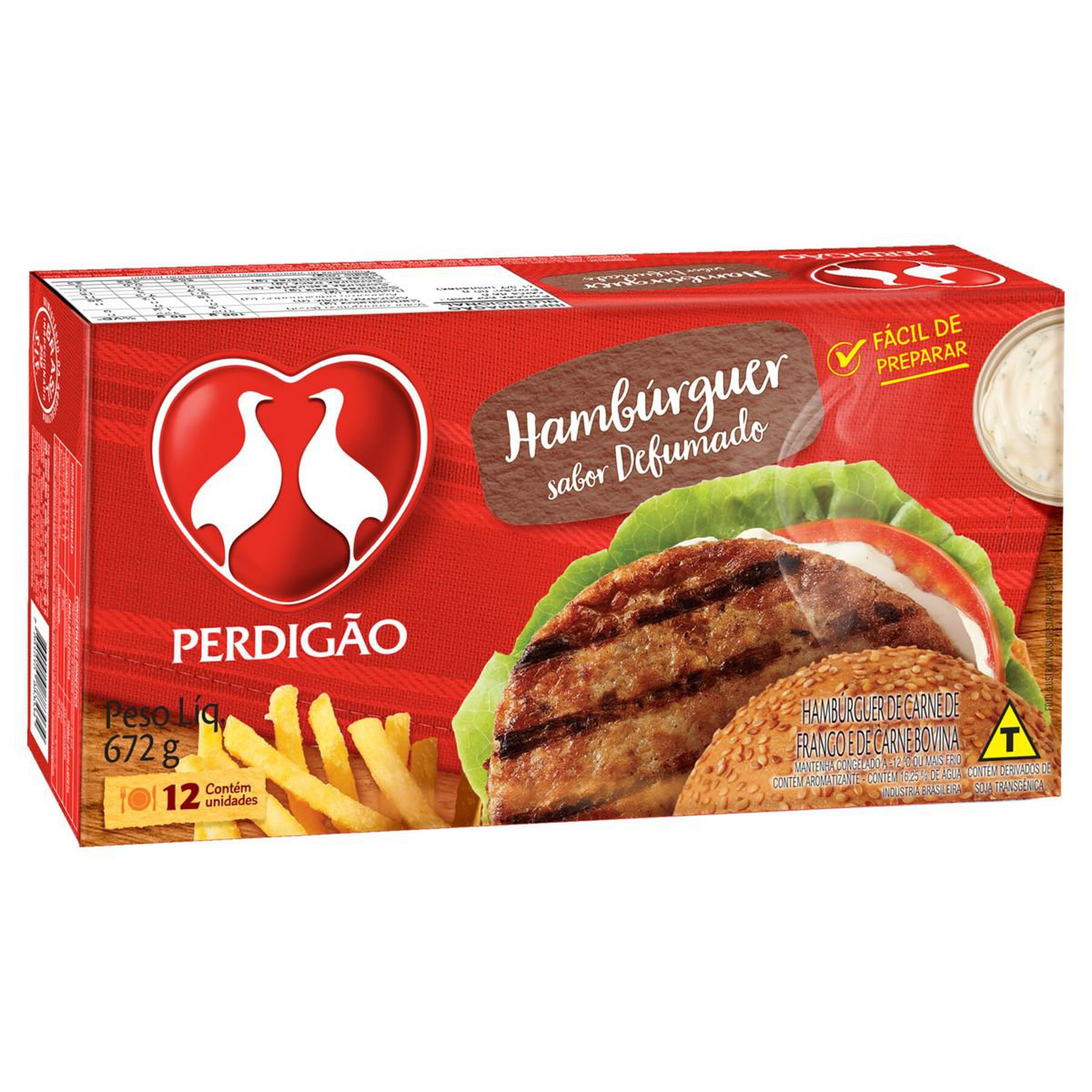 Hambúrguer Defumado Perdigão 672g