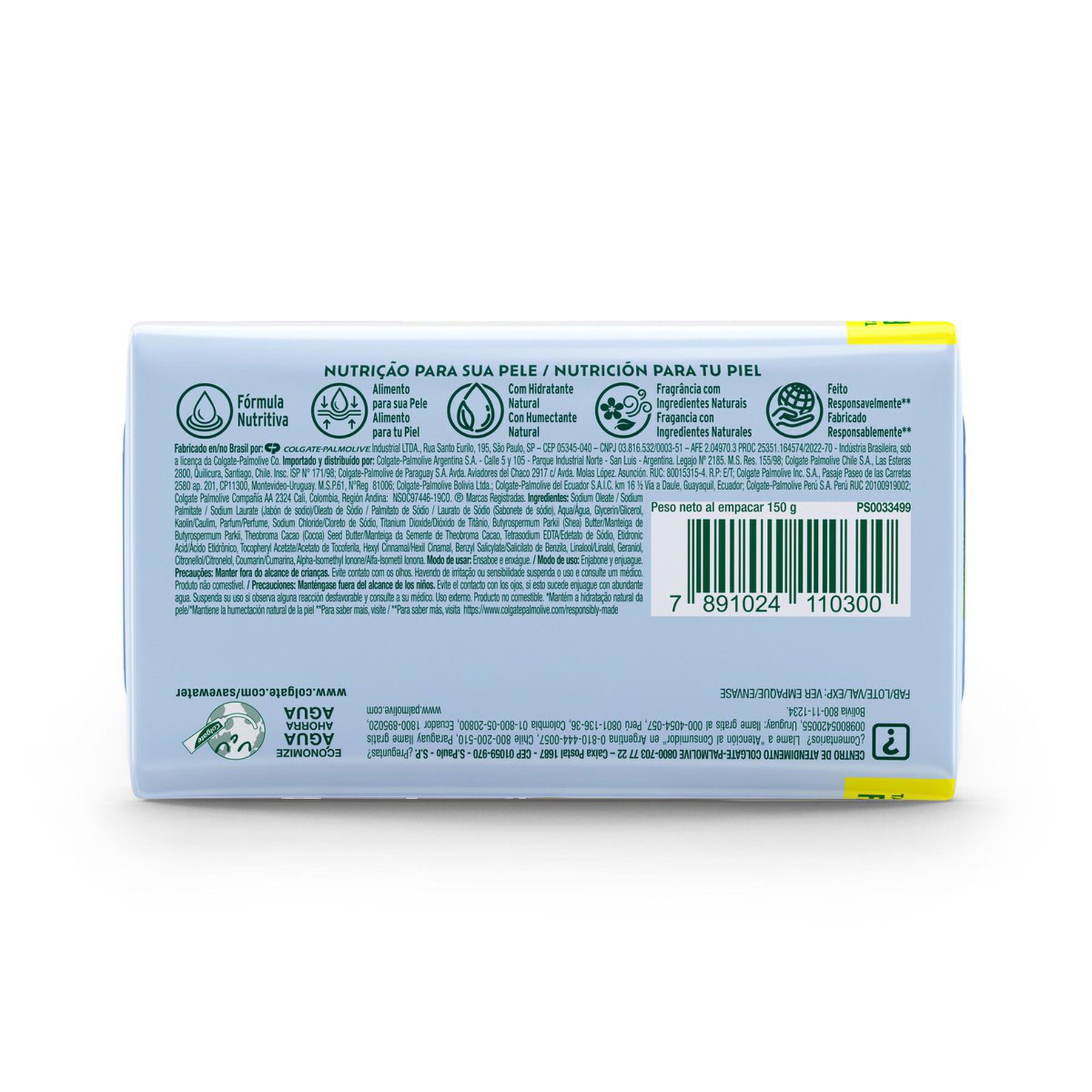 Sabonete em Barra Hidratação Intensiva Palmolive Naturals Cartucho 150g