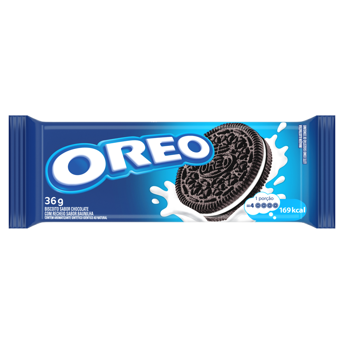 Biscoito Chocolate Recheio Baunilha Oreo Pacote 36g&nbsp;