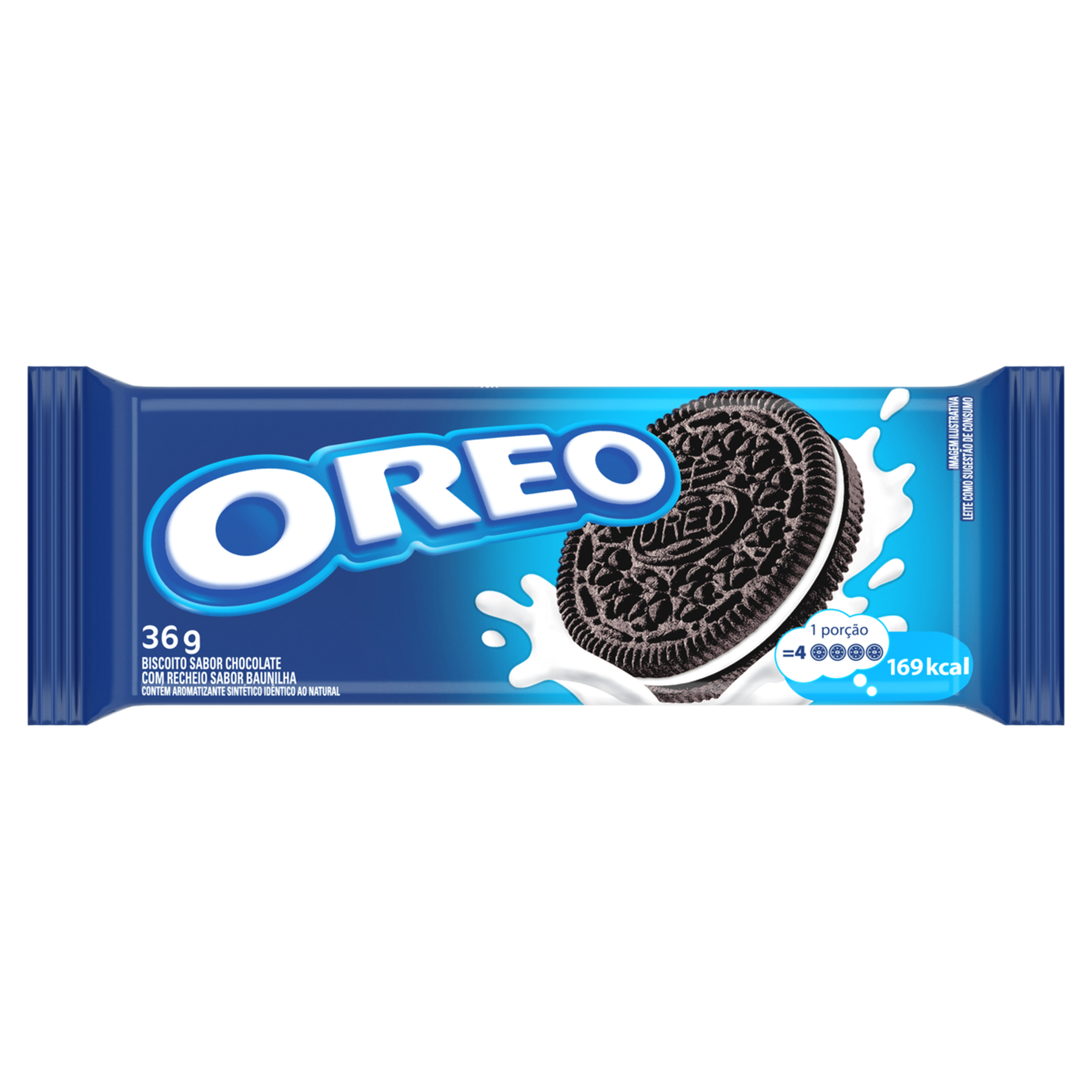 Biscoito Chocolate Recheio Baunilha Oreo Pacote 36g&nbsp;