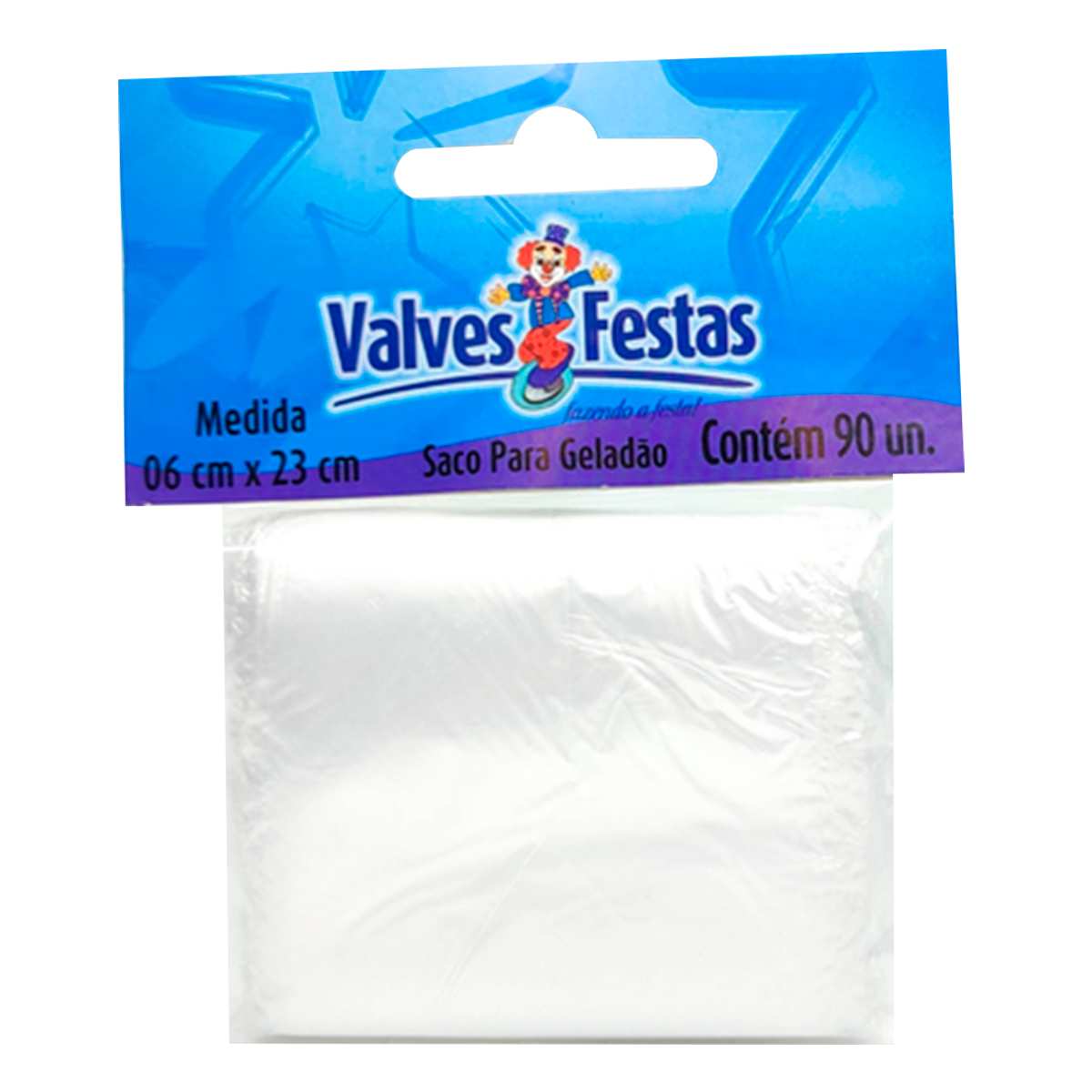 Saco para Gelad&atilde;o Valves Festas C/90 Unidades