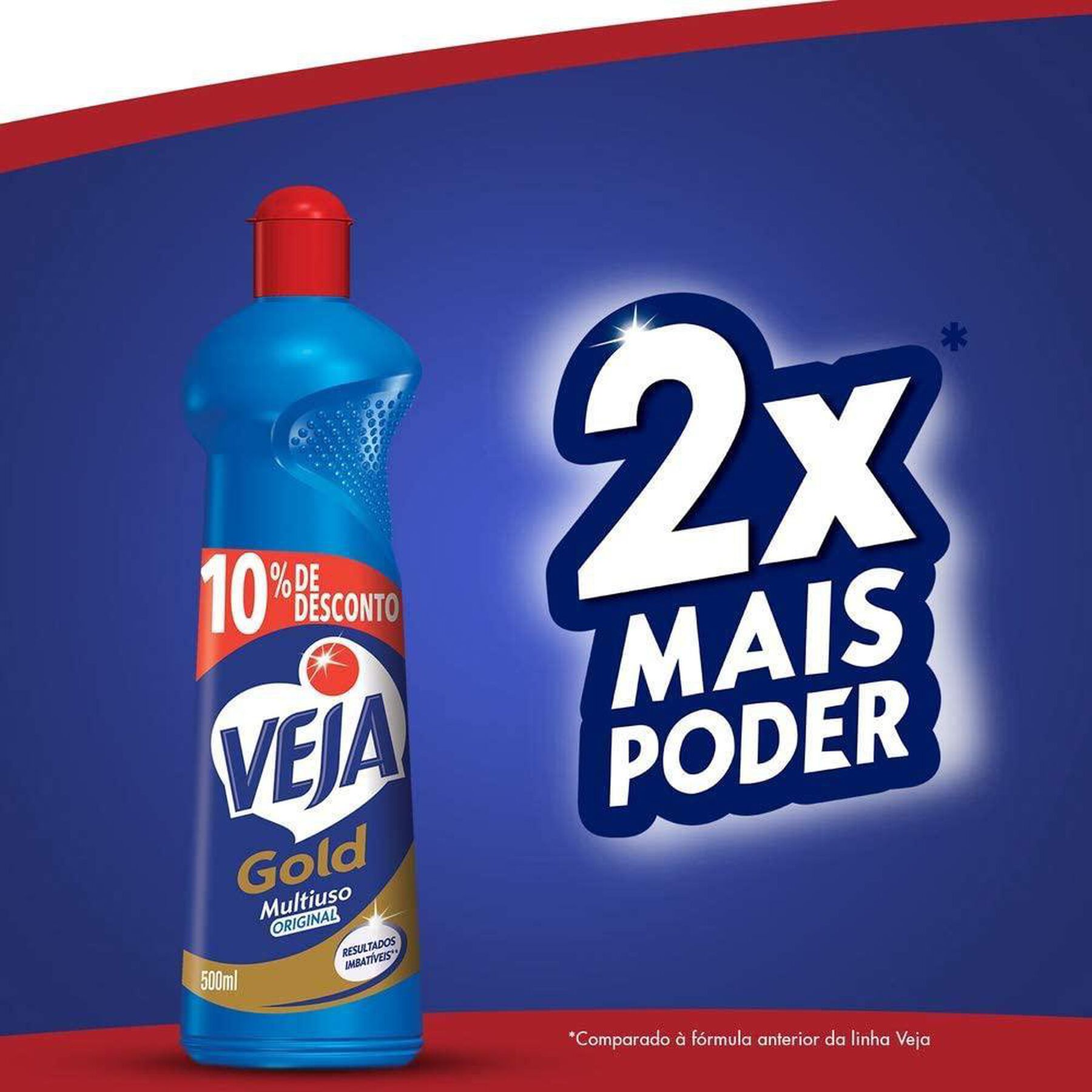 Limpador Multiuso Original Veja Gold Squeeze 500ml Grátis 10% de Desconto
