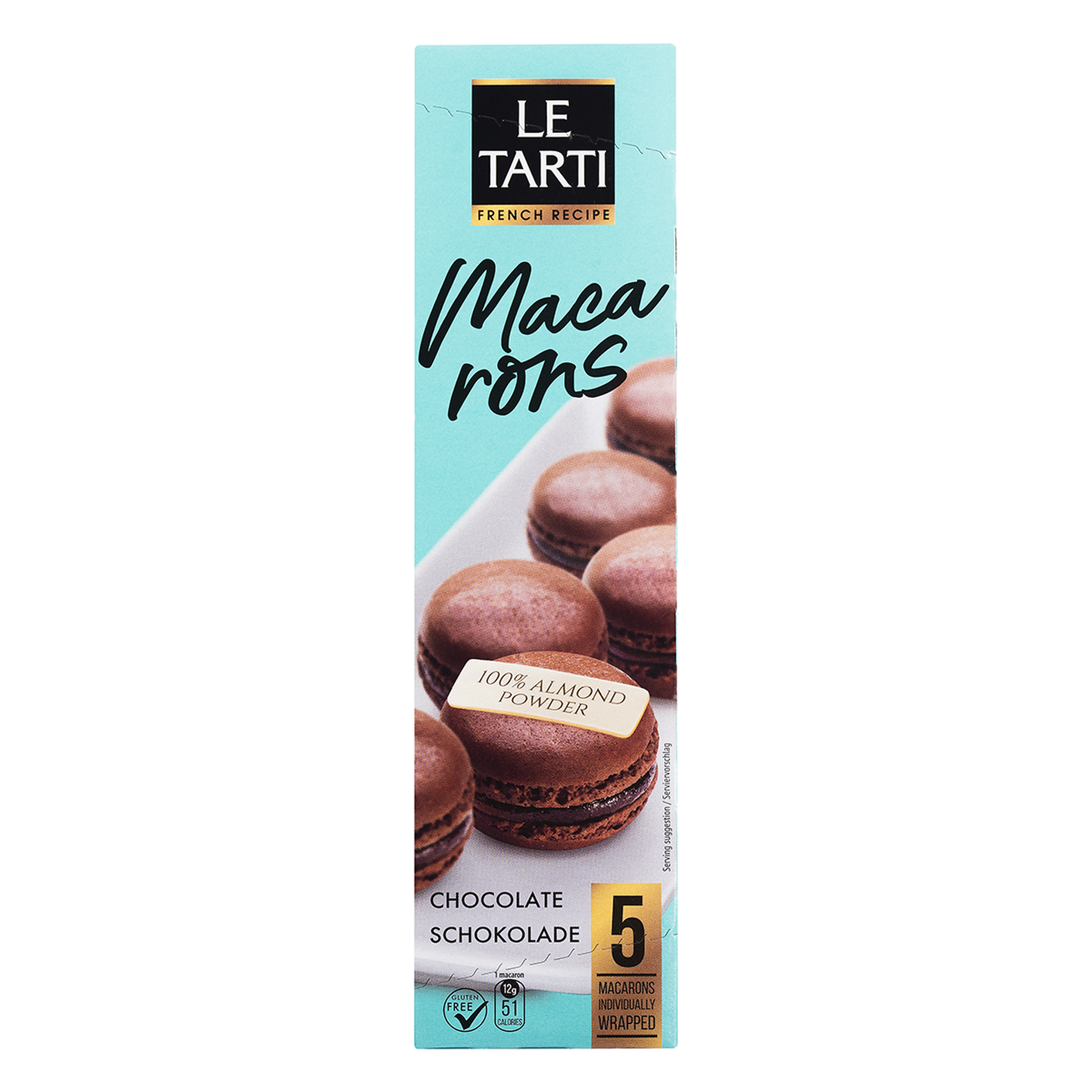 Macarons Chocolate Le Tarti Caixa 60g C/5 Unidades