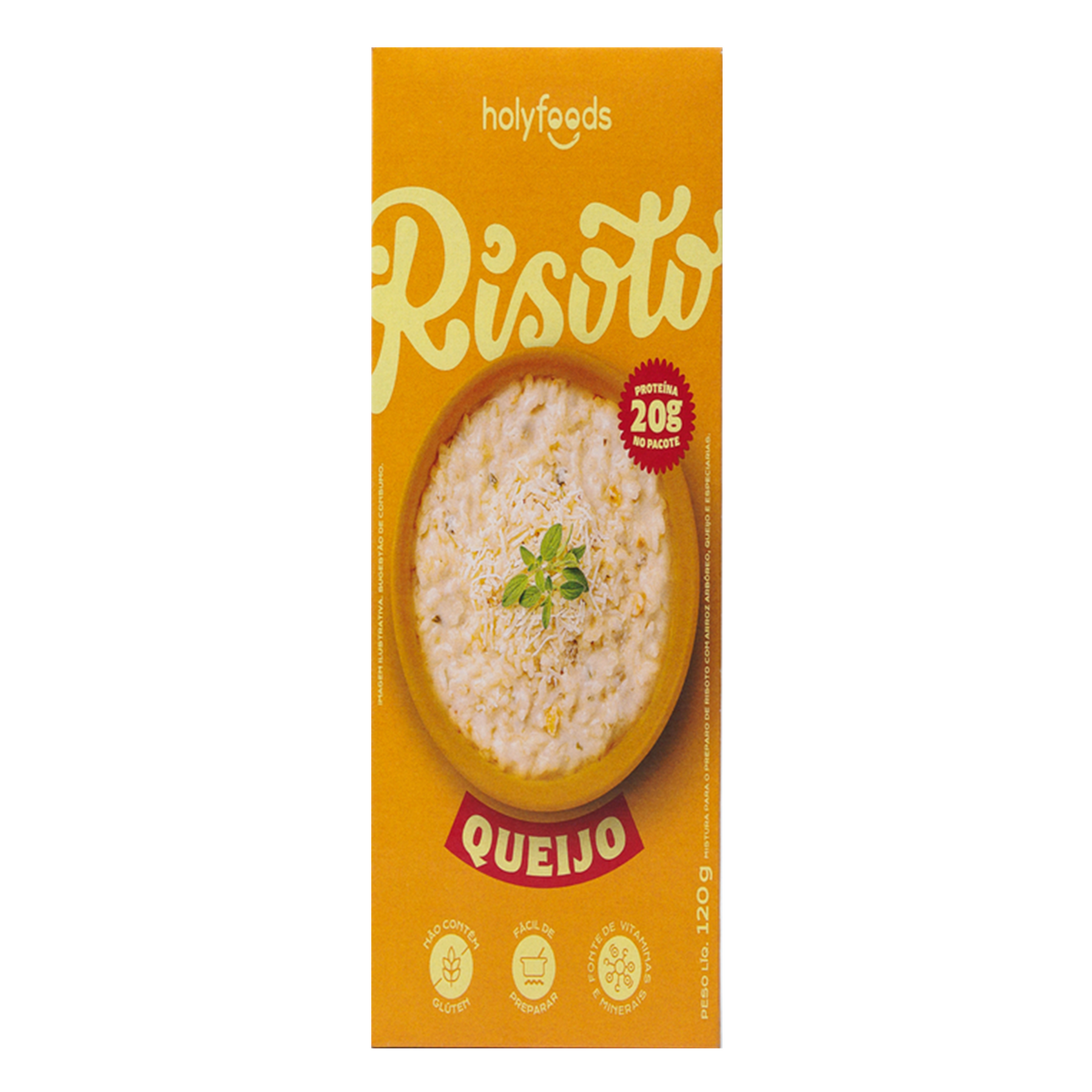 Risoto de Queijo Holyfoods Caixa 120g