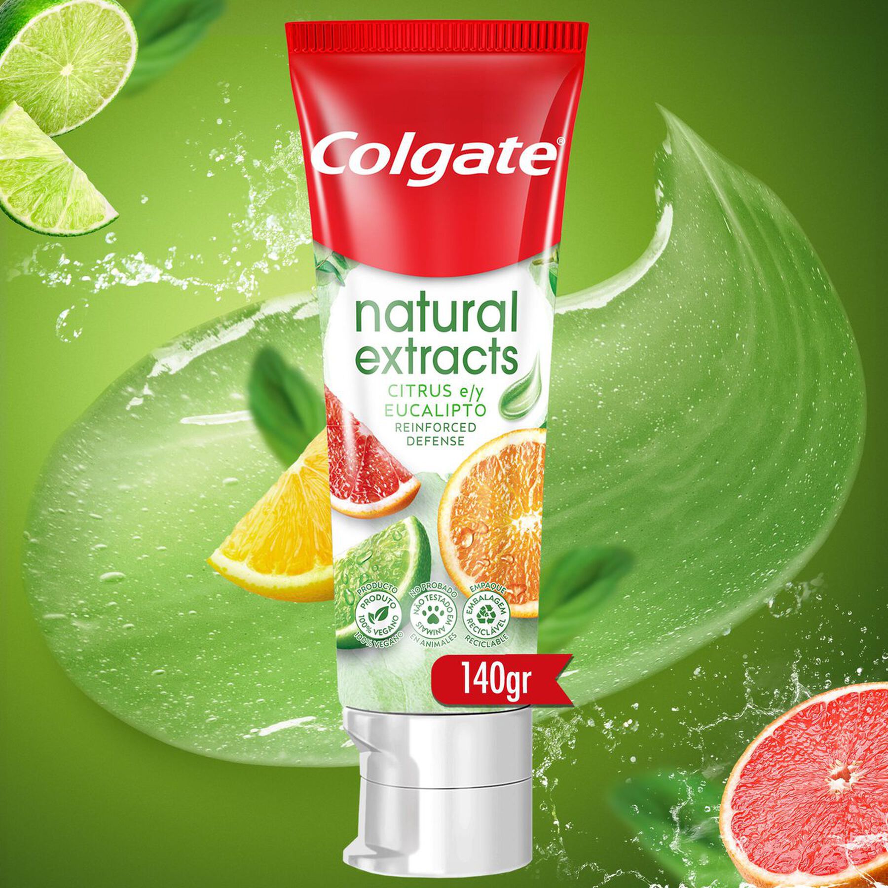 Gel Dental Citrus e Eucalipto Natural Extracts Colgate Caixa 140g