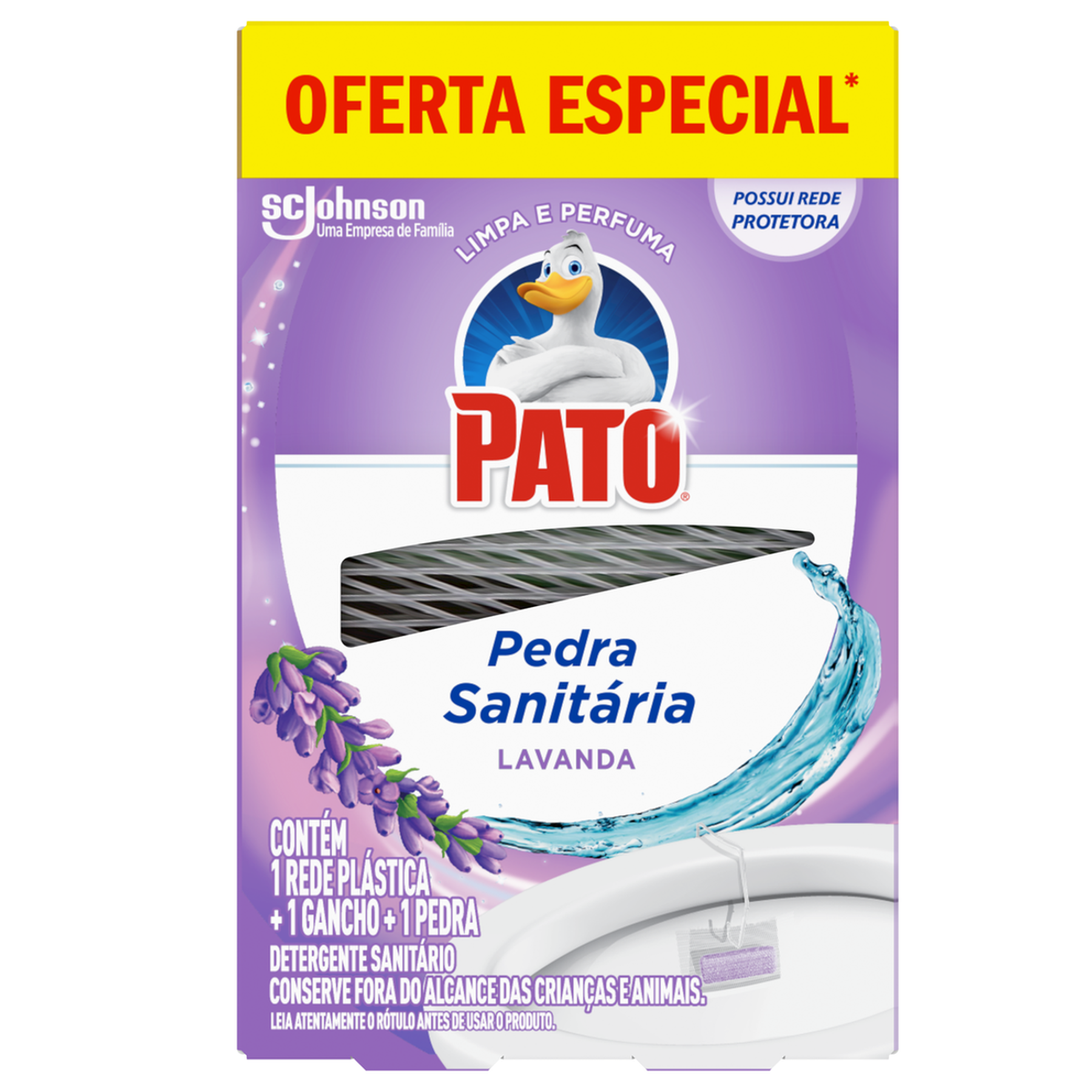 Detergente Sanit&aacute;rio Pedra Lavanda Pato - Embalagem 25% de Desconto