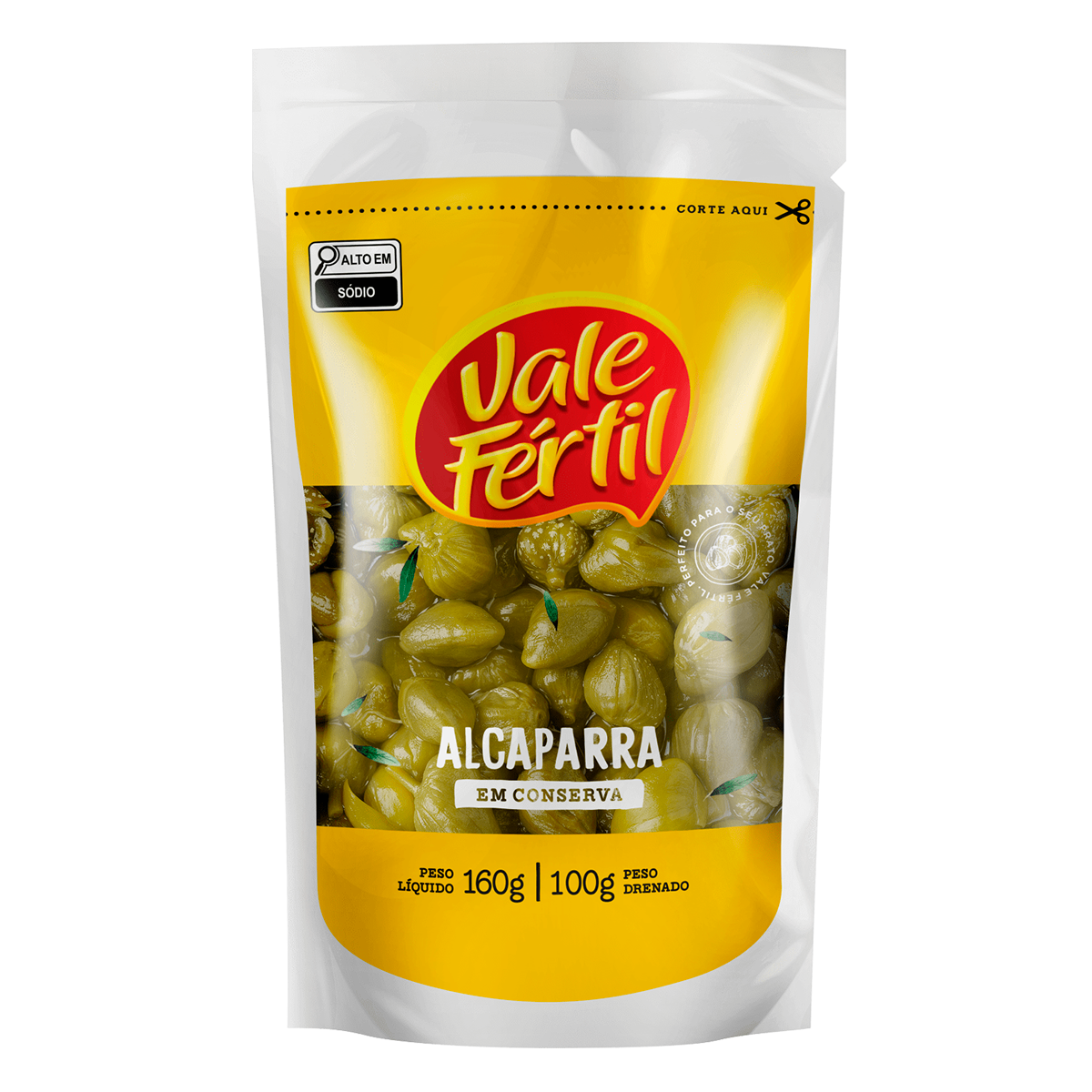 Alcaparra em Conserva Vale F&eacute;rtil Sach&ecirc; 100g