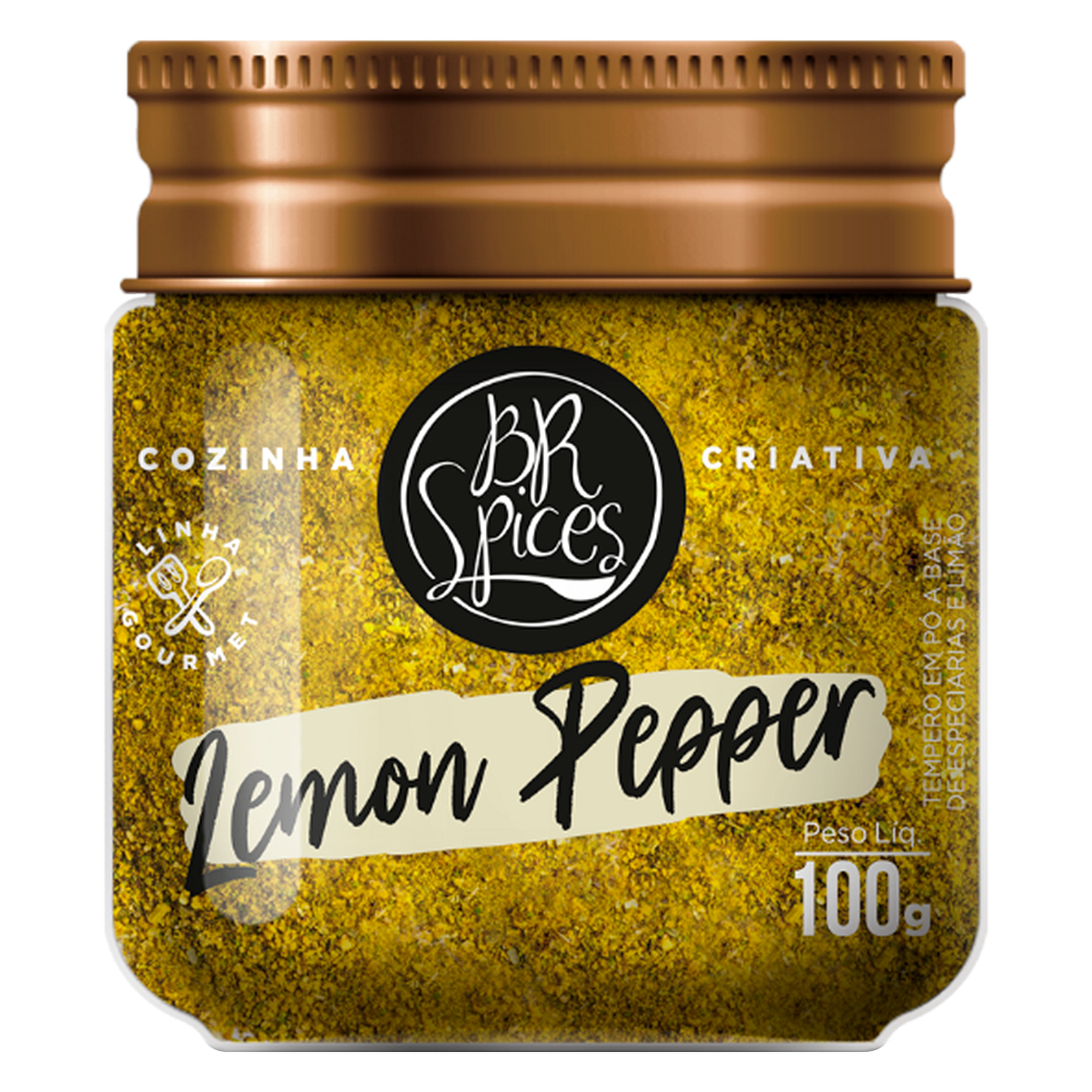 Tempero Lemon Pepper Gourmet BR Spices Pote 100g