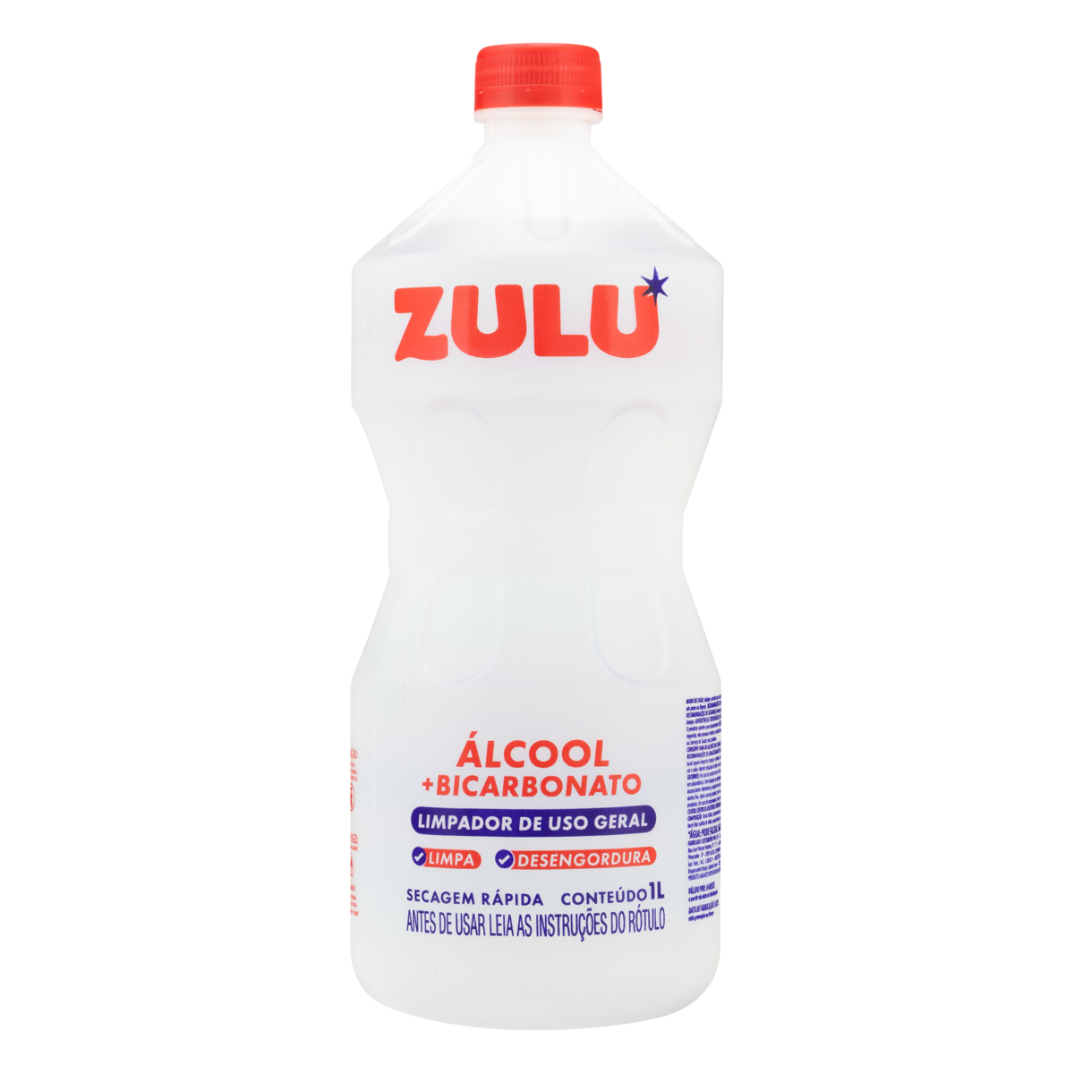 &Aacute;lcool L&iacute;quido com Bicarbonato Zulu Frasco 1l