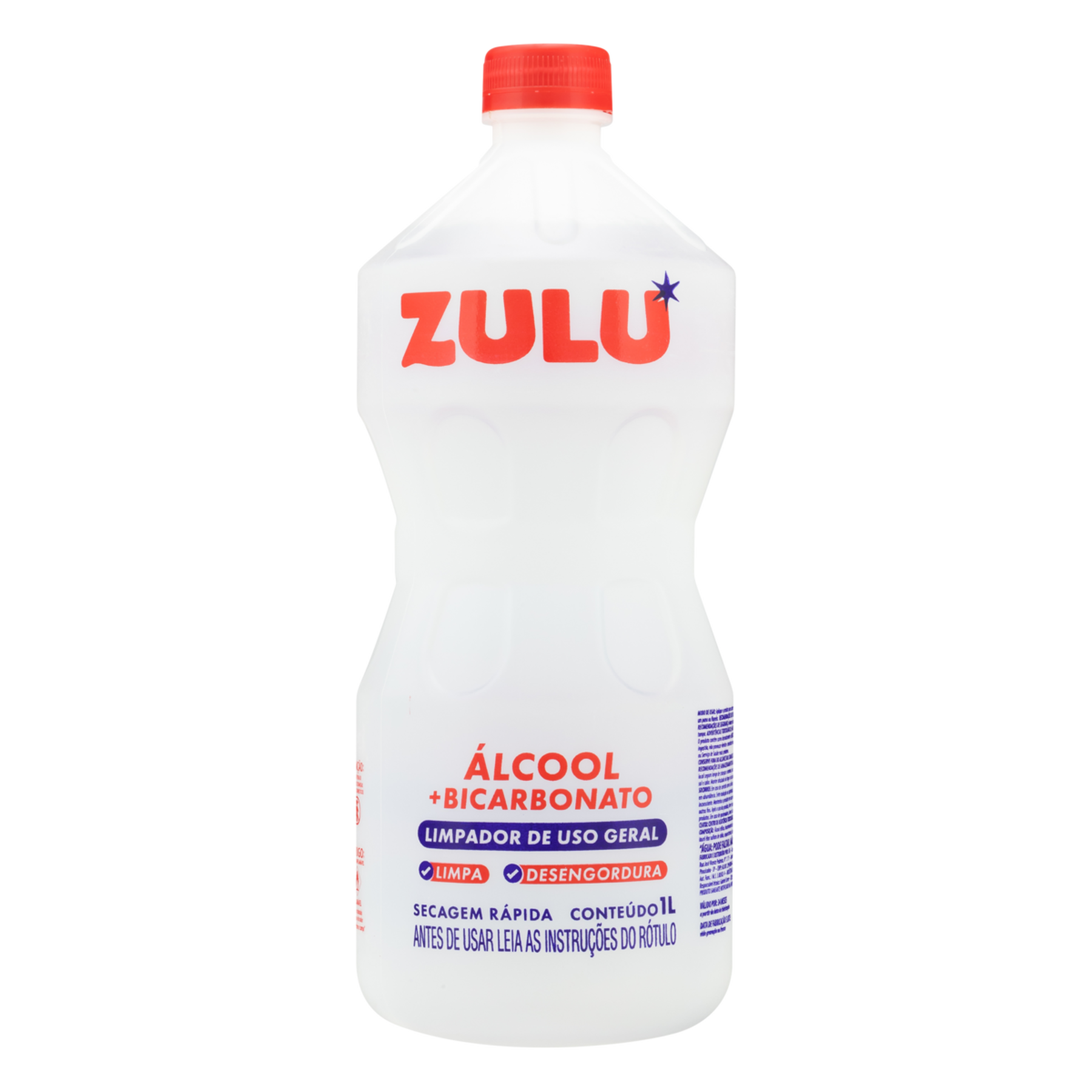 Álcool Líquido com Bicarbonato Zulu Frasco 1l