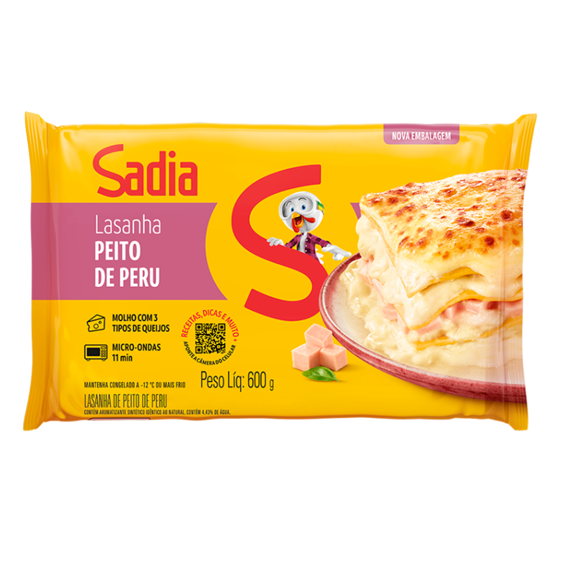 Lasanha Peito de Peru Sadia 600g