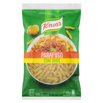 Macarrão de Sêmola com Ovos Parafuso Knorr Pacote 500g