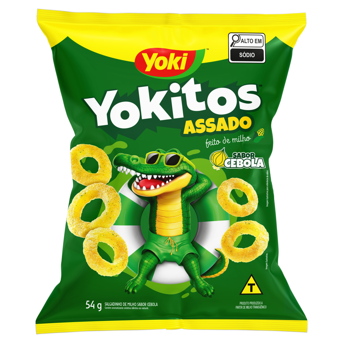 Salgadinho de Milho Anel Cebola Yoki Yokitos Pacote 54g